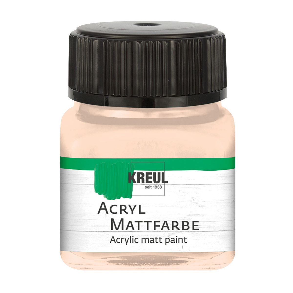 C. KREUL Acrylfarbe KREUL Acryl Mattfarbe zartrosa 20ml Glas