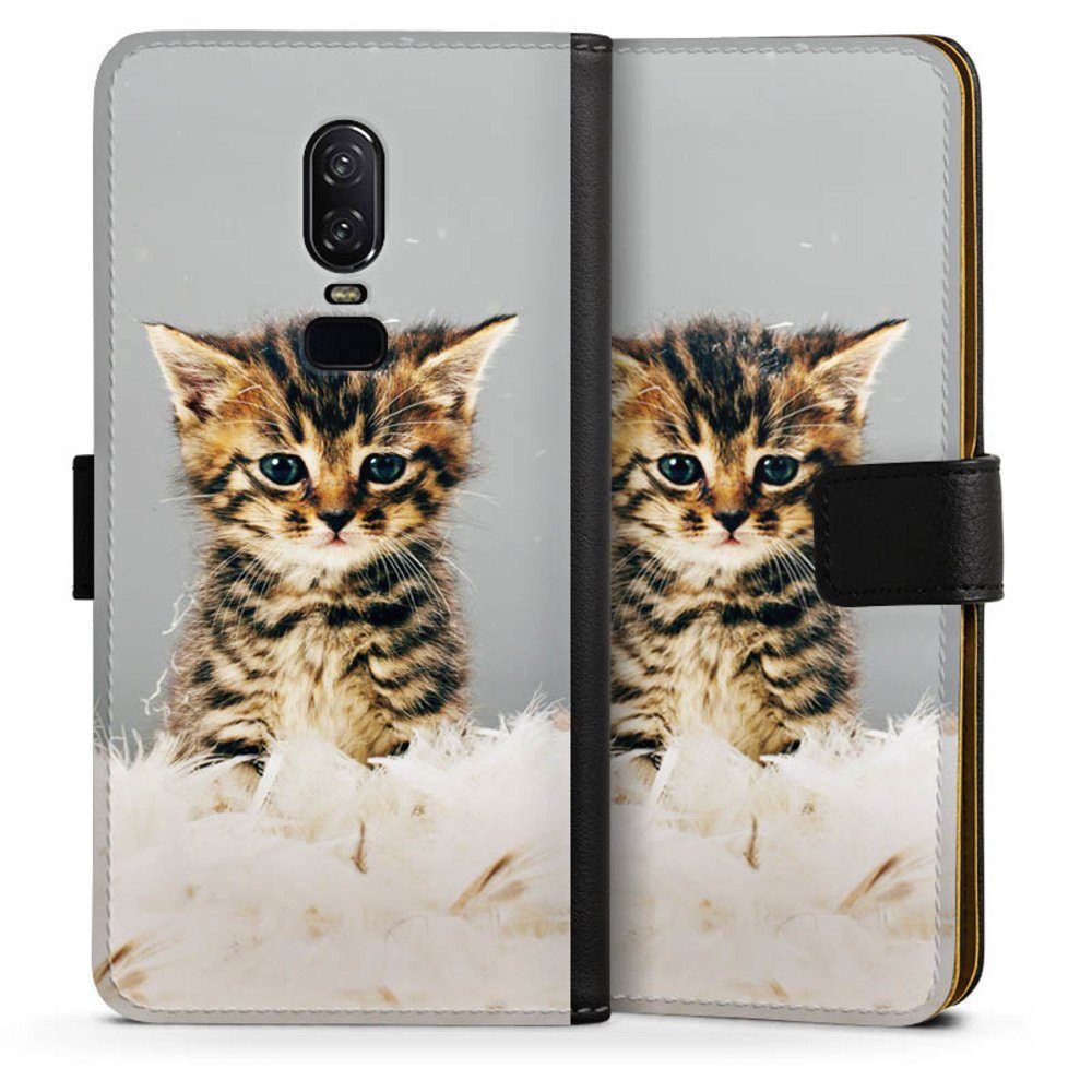 DeinDesign Handyhülle »Kitty« OnePlus 6, Hülle Katze Haustier Feder ...