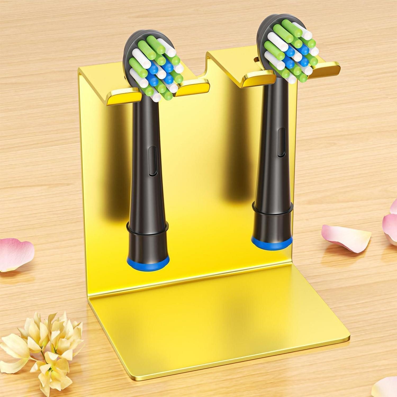 LuxusKollektion Zahnbürstenhalter Zahnbürstenhalter Gold Klein, (2-St)
