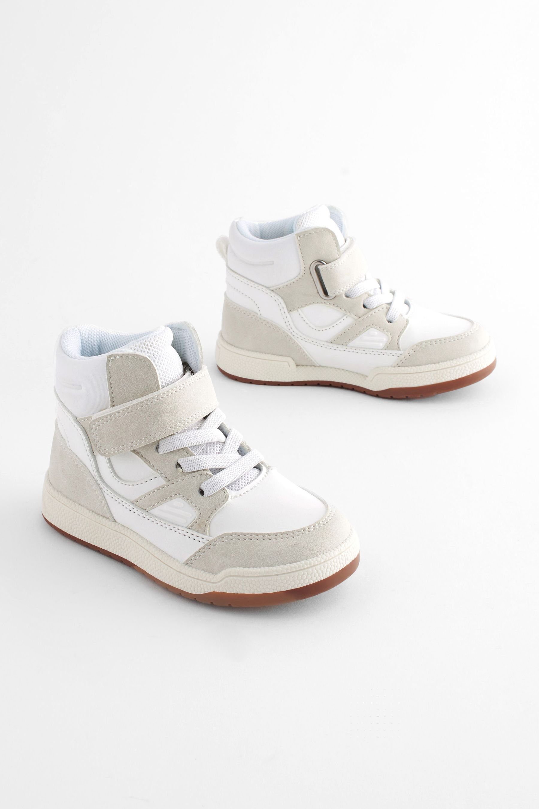 Next mit Klettverschluss (1-tlg) Sneaker Elastiksenkel Hi-Top-Stiefel Neutral