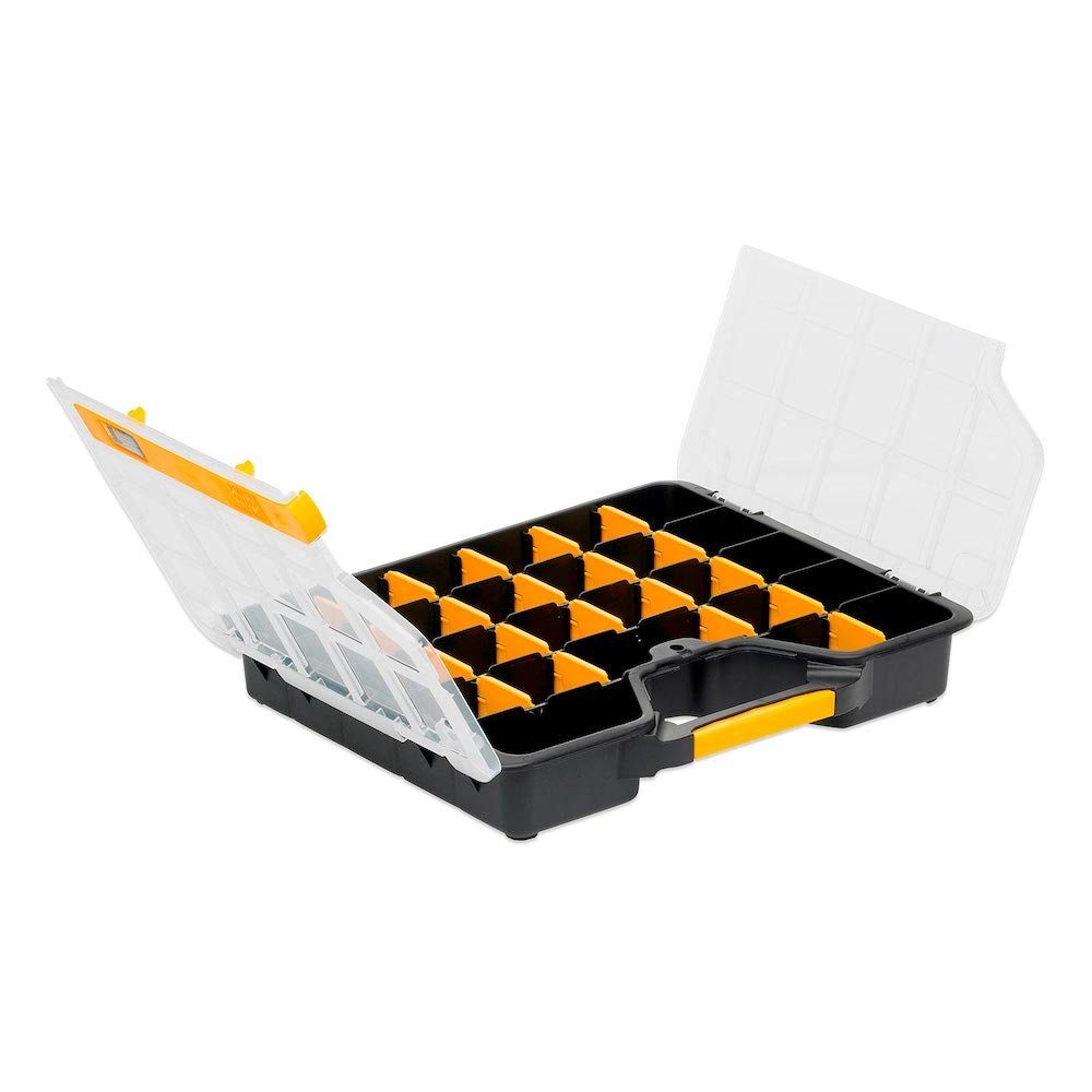 Stapelbox SparSet 10x Sortimentskasten EuroPlus Basic, Schwarz-Transparent-Grau