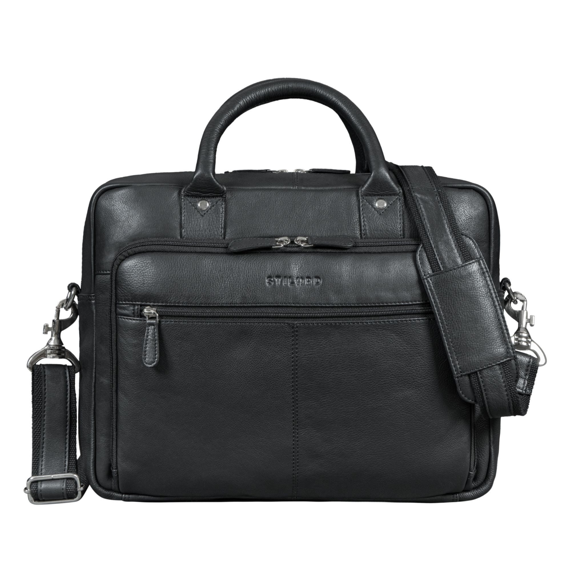 STILORD Aktentasche "Jerome" Echtleder Aktentasche Herren mit 16 Zoll Laptopfach, Laptoptasche Leder Arbeitstasche Männer Businesstasche Bürotasche