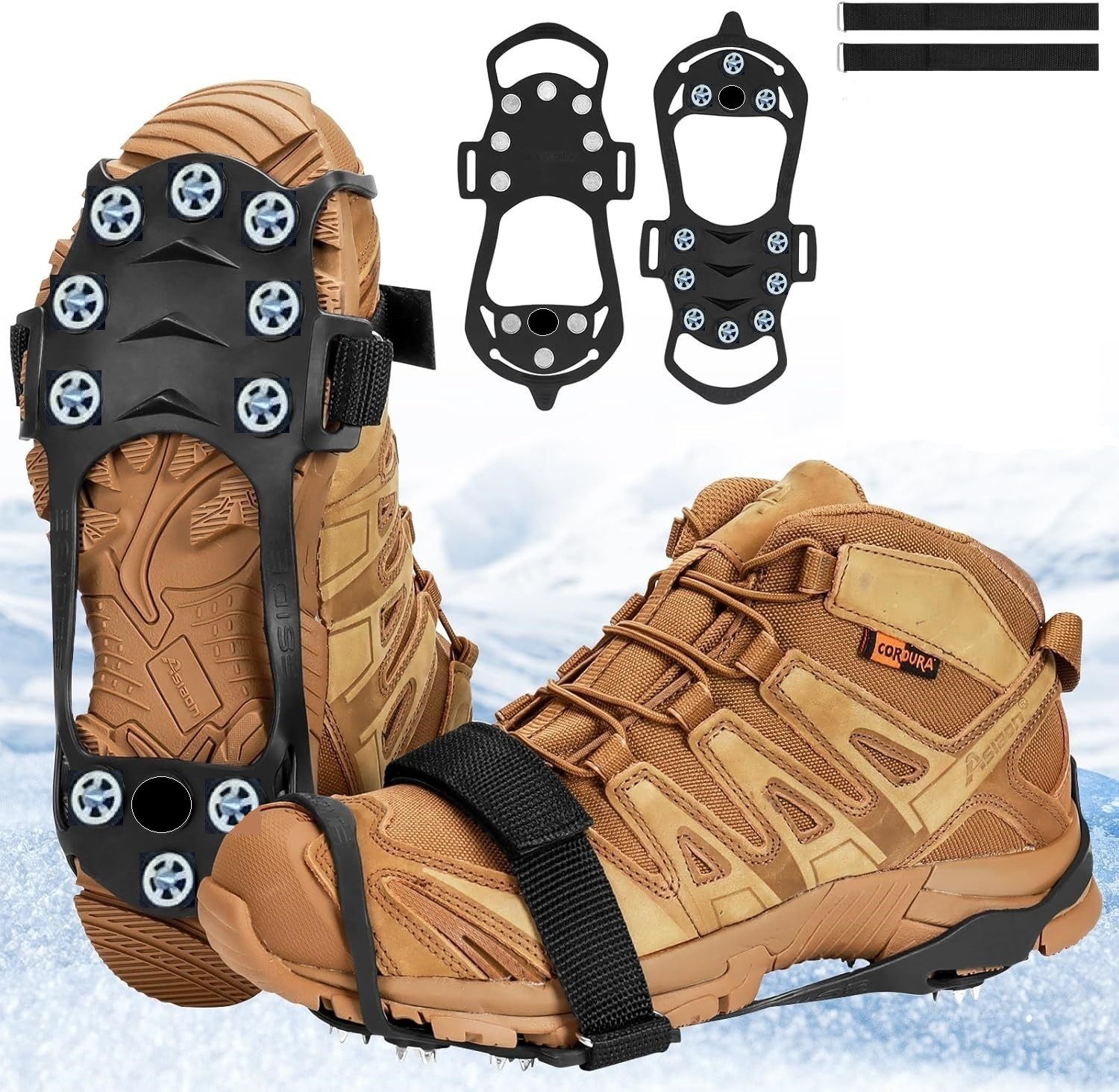 Westfalia Werkzeug Шипы Schuh Schuhspikes Eiskrallen GRIPS Anti-Rutsch-Überzüge Размер 34-40 (Spar-Set), kompatibel von Freizeitschuhen bis hin zu den Wanderstiefeln