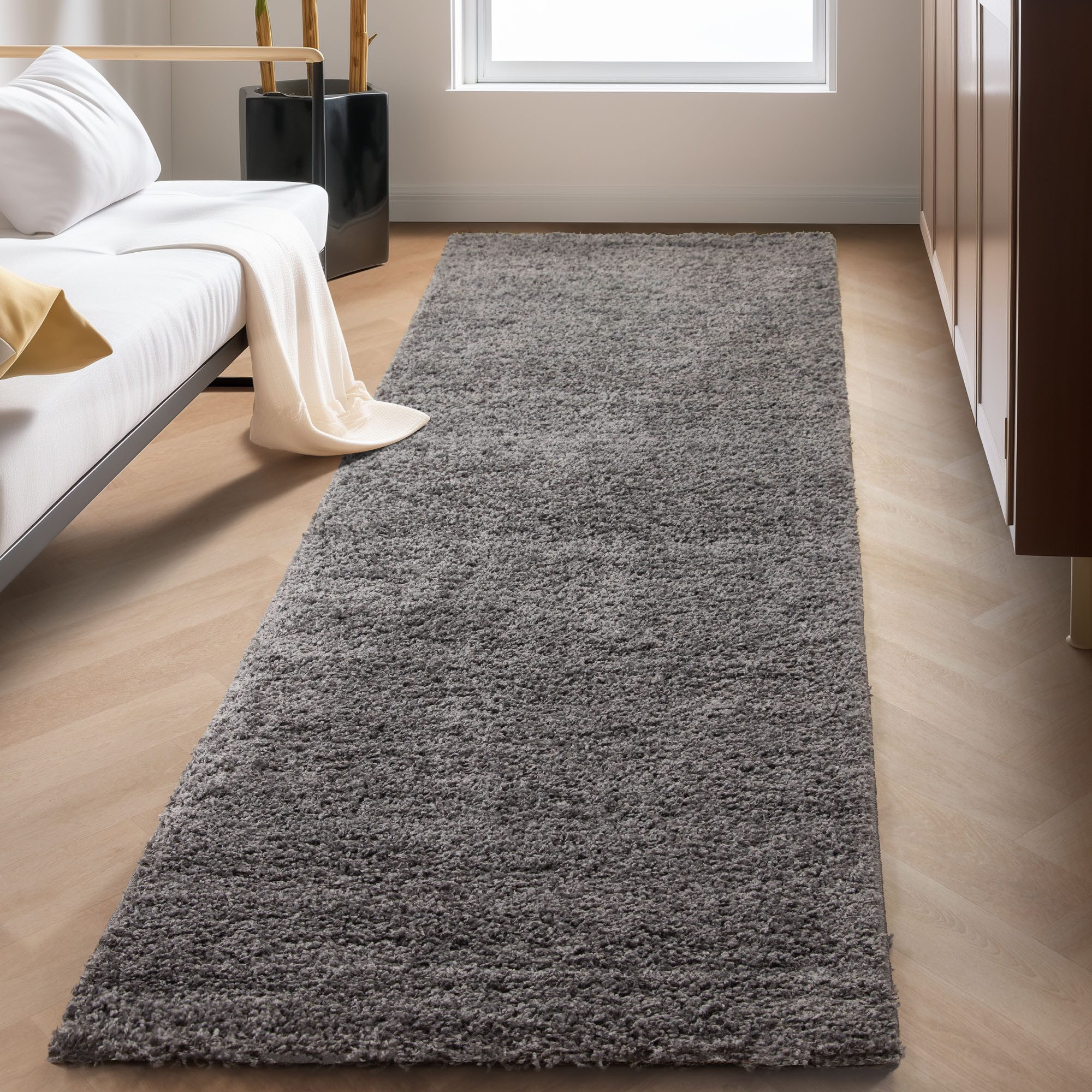 Carpettex Hochflor-Teppich Unicolor - Einfarbig, Läufer, Höhe: 30 mm, Einfa günstig online kaufen