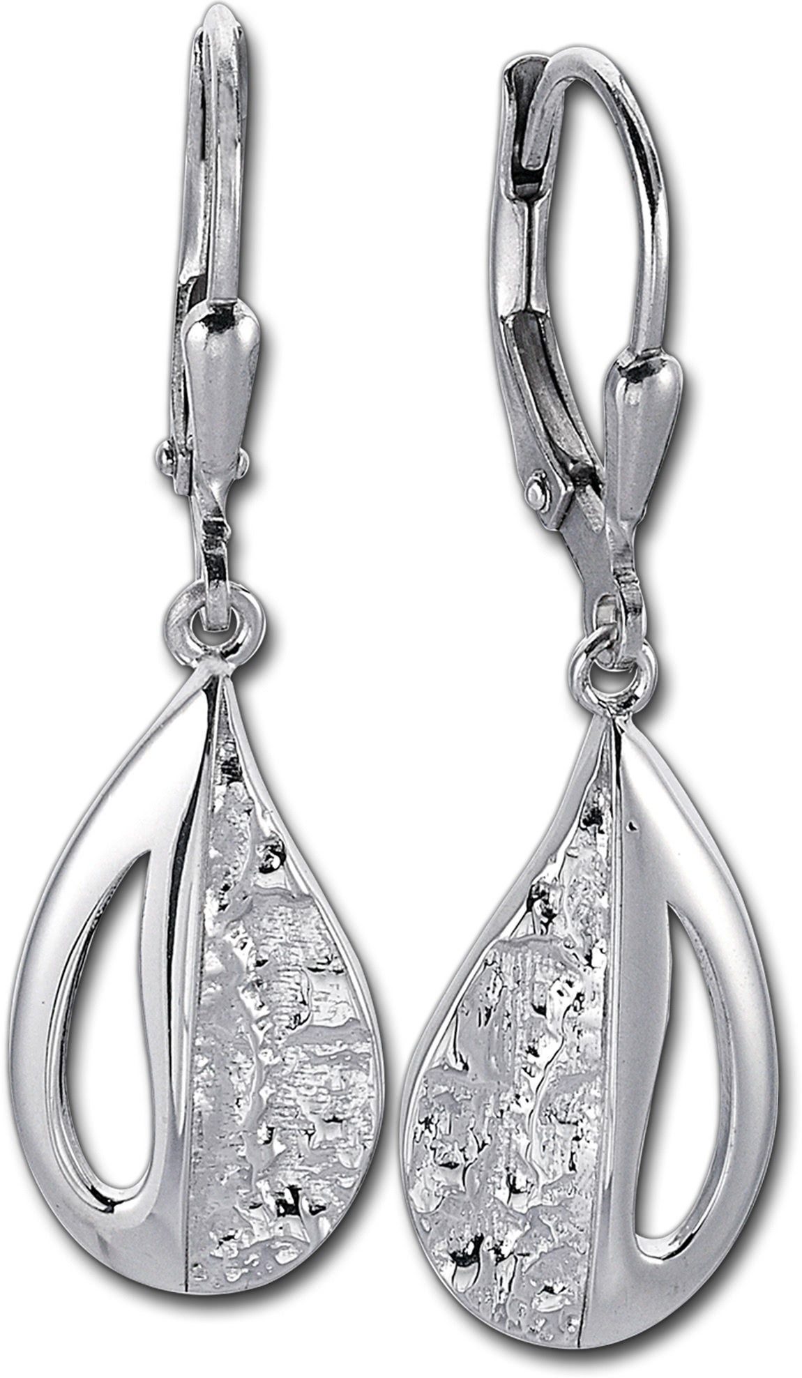 Balia Paar Ohrhänger Balia Damen Ohrringe matt Ohrhänger (Ohrhänger), Damen Ohrhänger Drops aus 925 Sterling Silber, Länge ca. 3,7cm