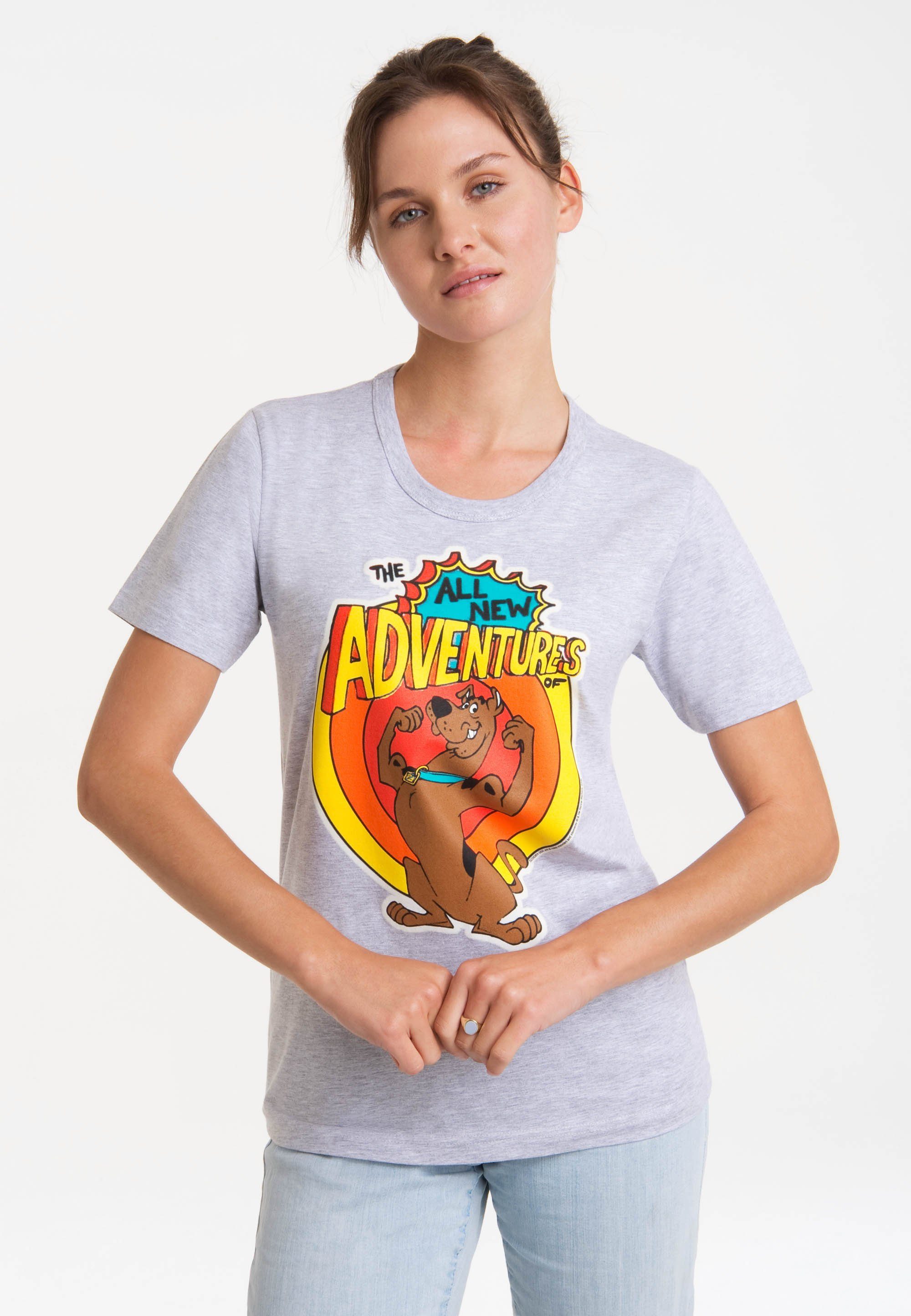 LOGOSHIRT T-Shirt Scooby Doo mit lizenziertem Print, Besonders bequem durch  klassischen Rundhalsausschnitt