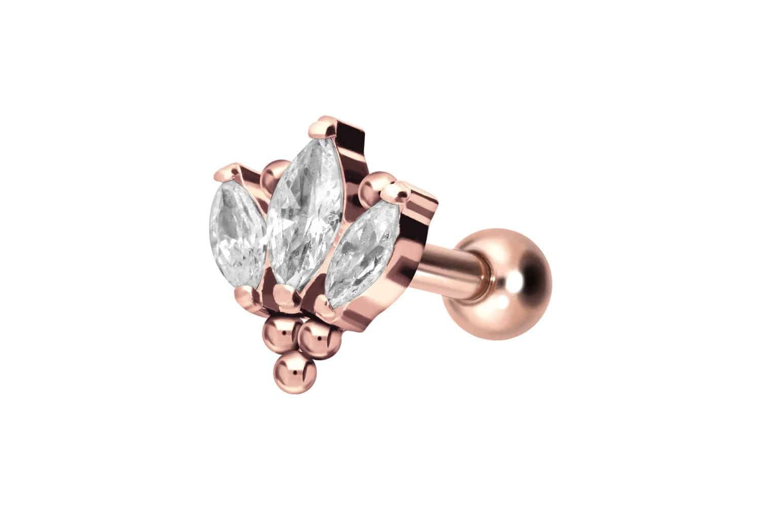 PIERCINGLINE Single-Ohrstecker Titan Ohrpiercing mit Innengewinde günstig online kaufen