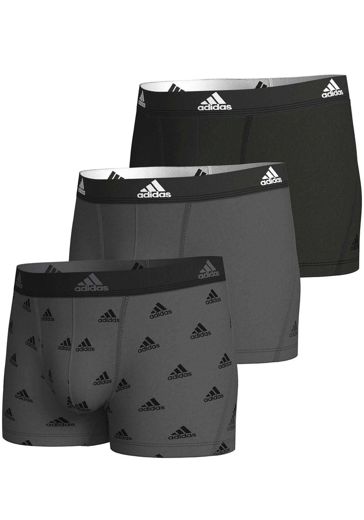 adidas Sportswear Boxer "Active Flex Cotton" (3er-Pack) mit weicher Nahtverarbeitung, Tonales Logo