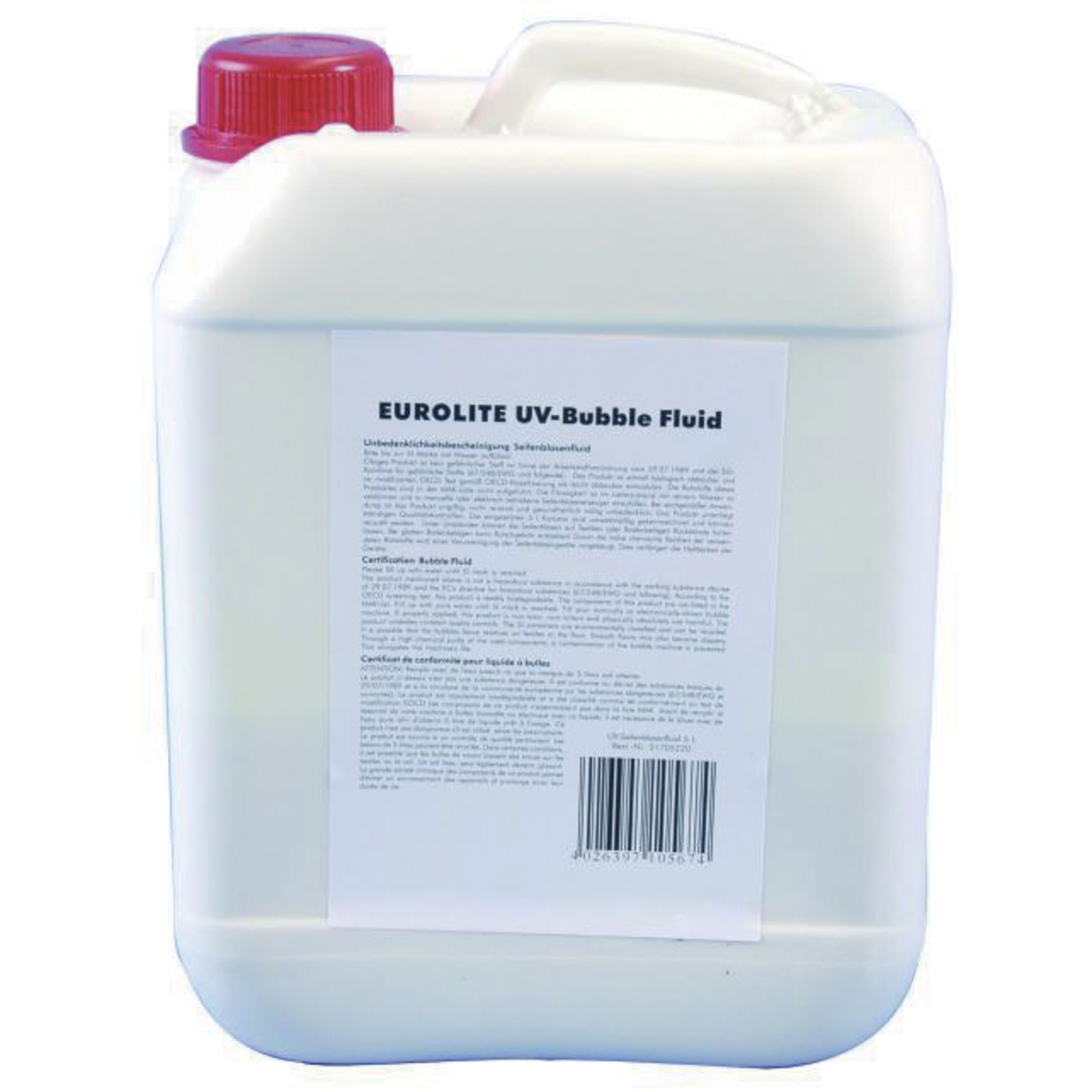 EUROLITE Discolicht, UV-Seifenblasenfluid 5l, gelb - Nebelfluid