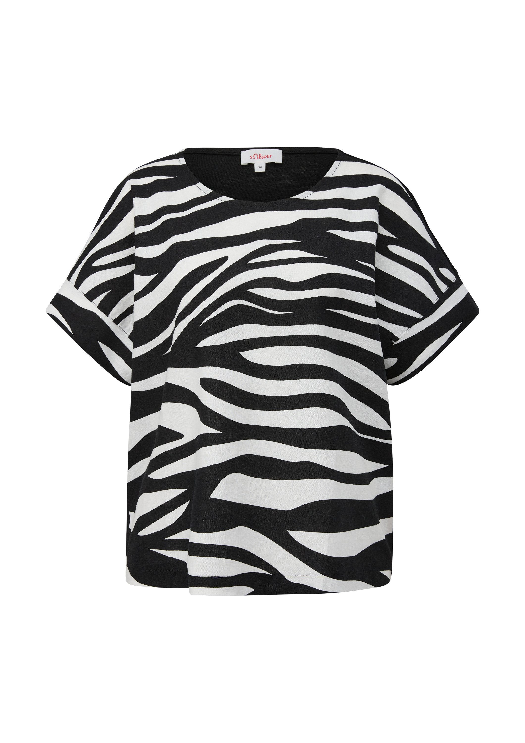 s.Oliver Kurzarmshirt T-Shirt Fabricmix-T-Shirt im Relaxed günstig online kaufen