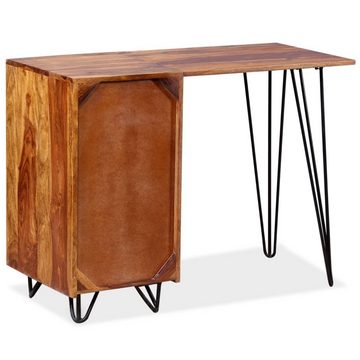 furnicato Schreibtisch mit 1 Schublade und 1 Schrank Massivholz
