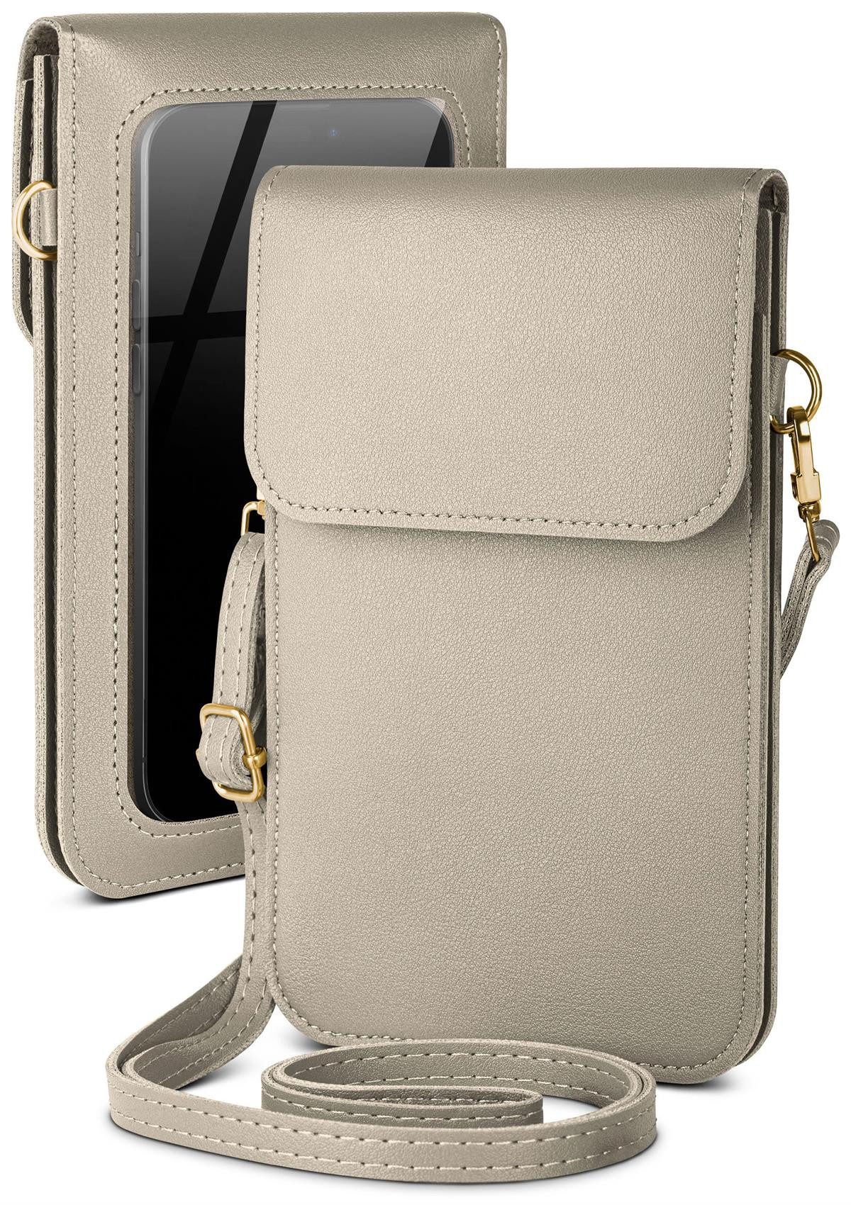 moex Handyhülle moex® CitySling für Xiaomi Poco F6 Pro, Handytasche zum Umhängen kleine Handtasche mit Handyfach Touch-Fenster