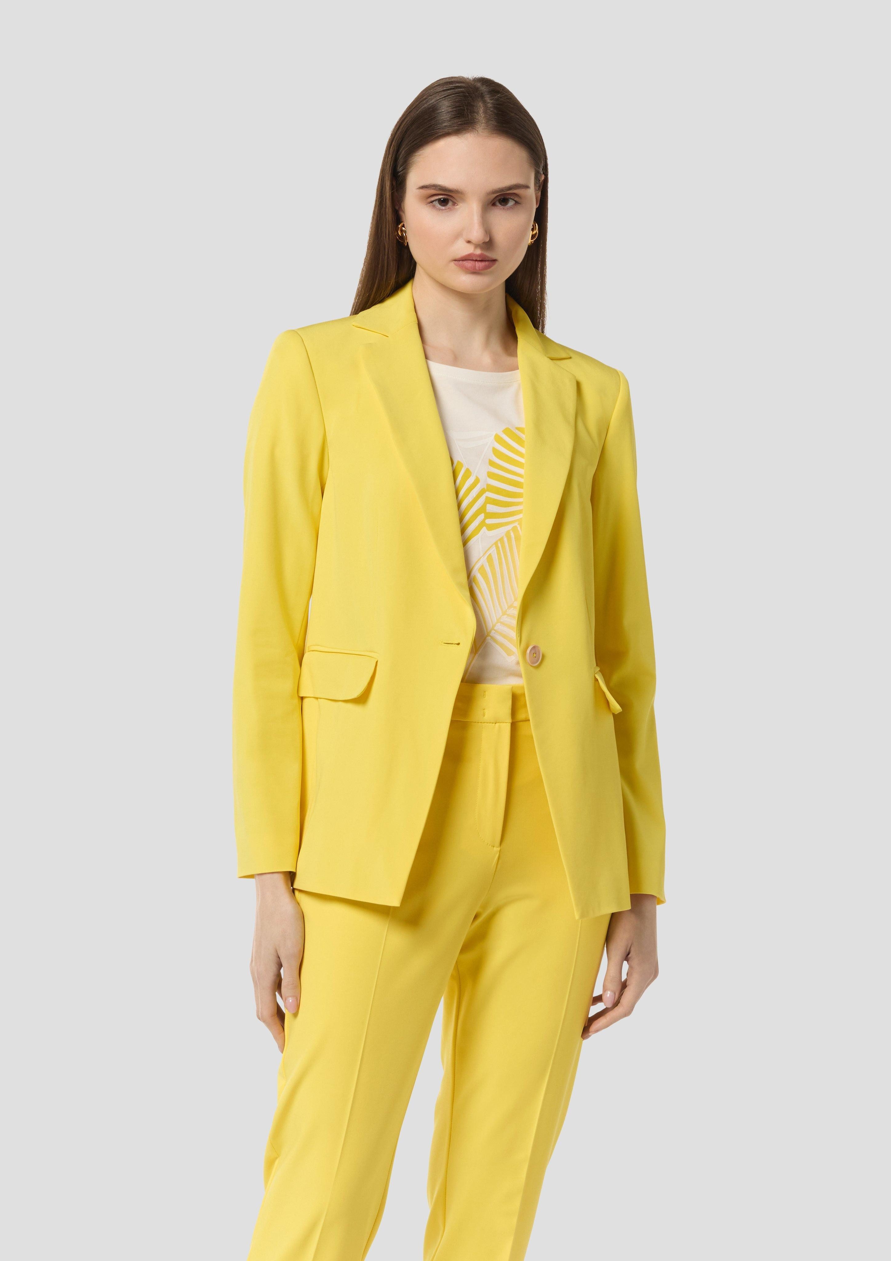Comma Blusenblazer Blazer aus Viskosestretch Logo günstig online kaufen