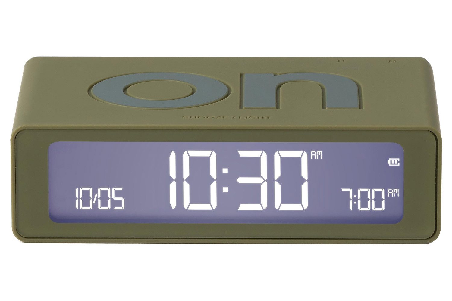 Lexon Quarzwecker DigitalFlip Mini Khaki Grün