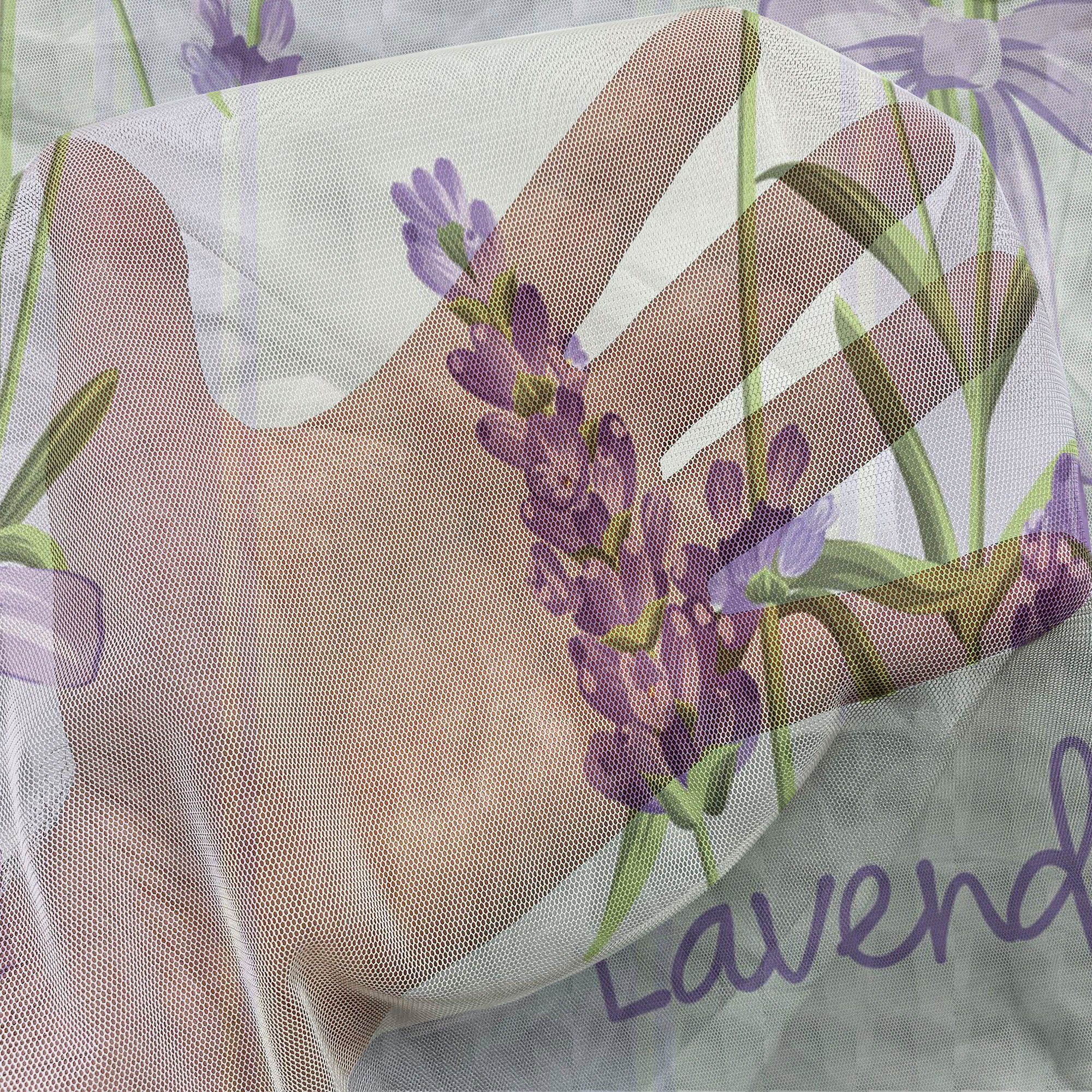 Blumen schiere Streifen 2 Drapierung für Gardine Lavendel Panels, und Abakuhaus, Party Hochzeit