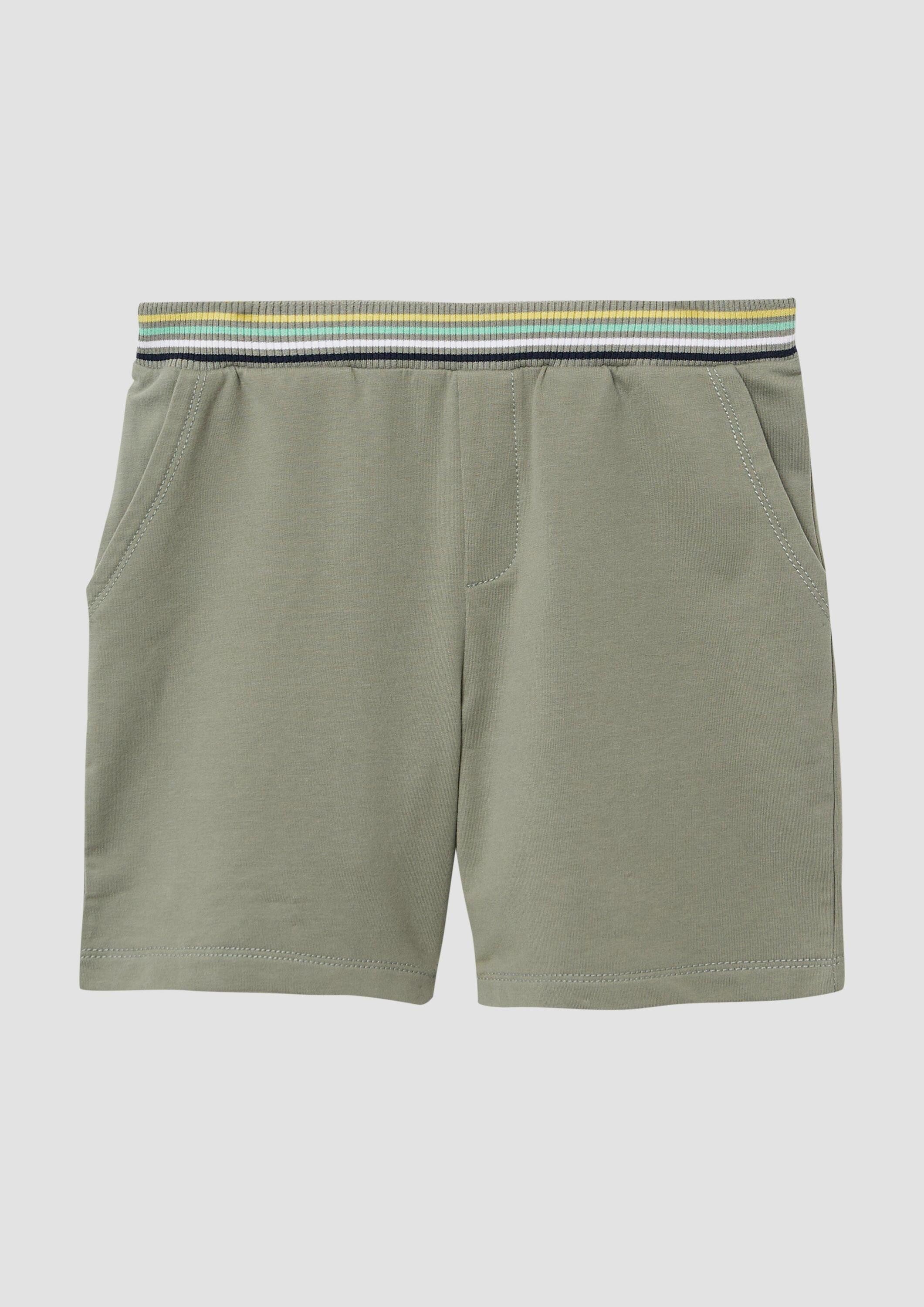 s.Oliver Shorts Leggings Sweat-Bermuda mit Wide Leg und Kontrastdetails
