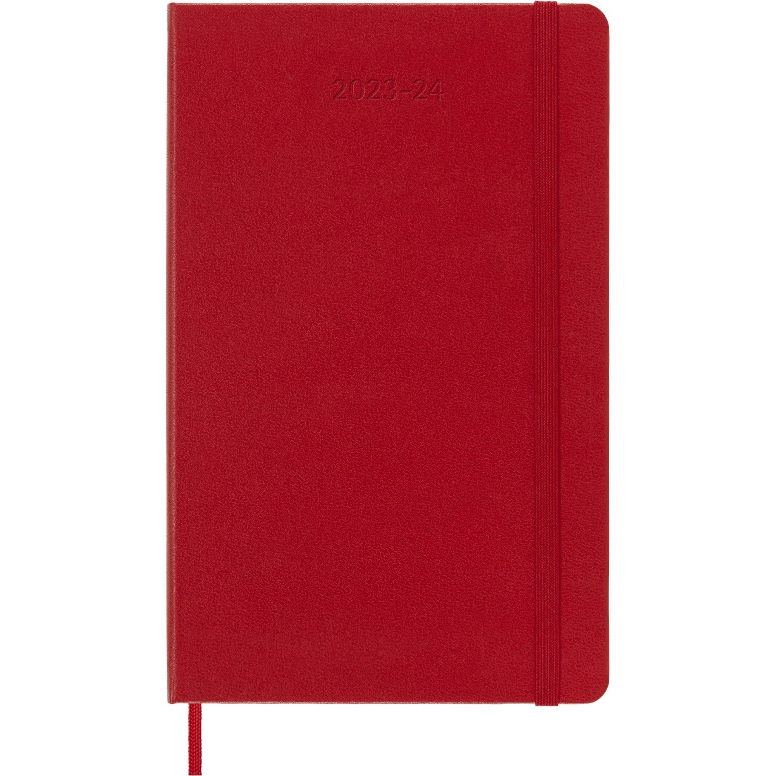 Terminkalender Moleskine 18 Monate Wochen Notizkalender 2023/2024, Large/A5, Schar...