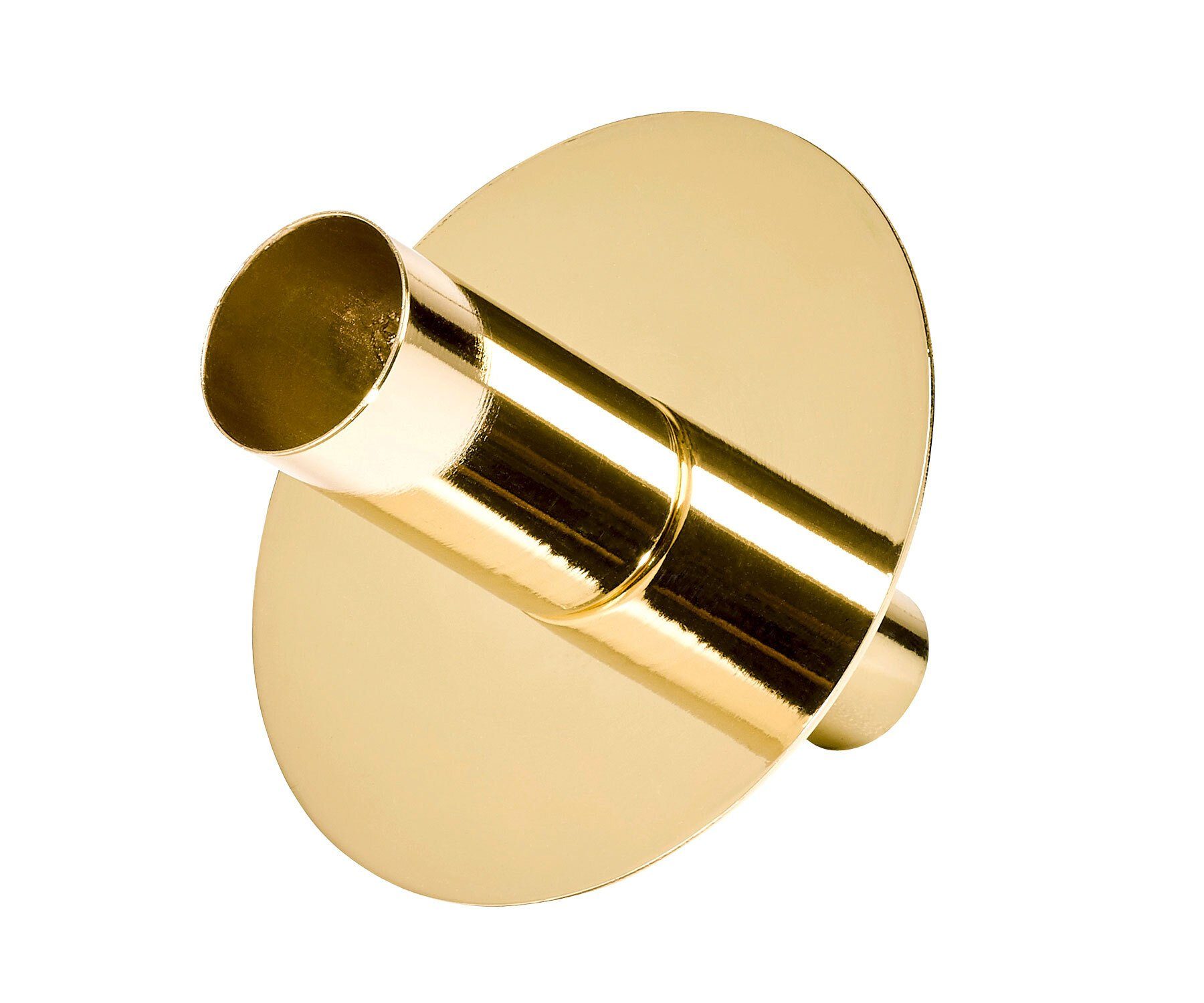 EDZARD Kerzenhalter Gold, Gold-Optik, vernickelt, H 8 cm