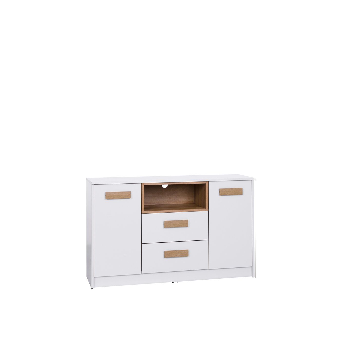 Marmex Möbel Kombikommode Grant G5 Kommode mit Schubladen und zwei Schranktüren Soft-Close, Schubladenkommode, TV-Schrank, Kabeldurchführung
