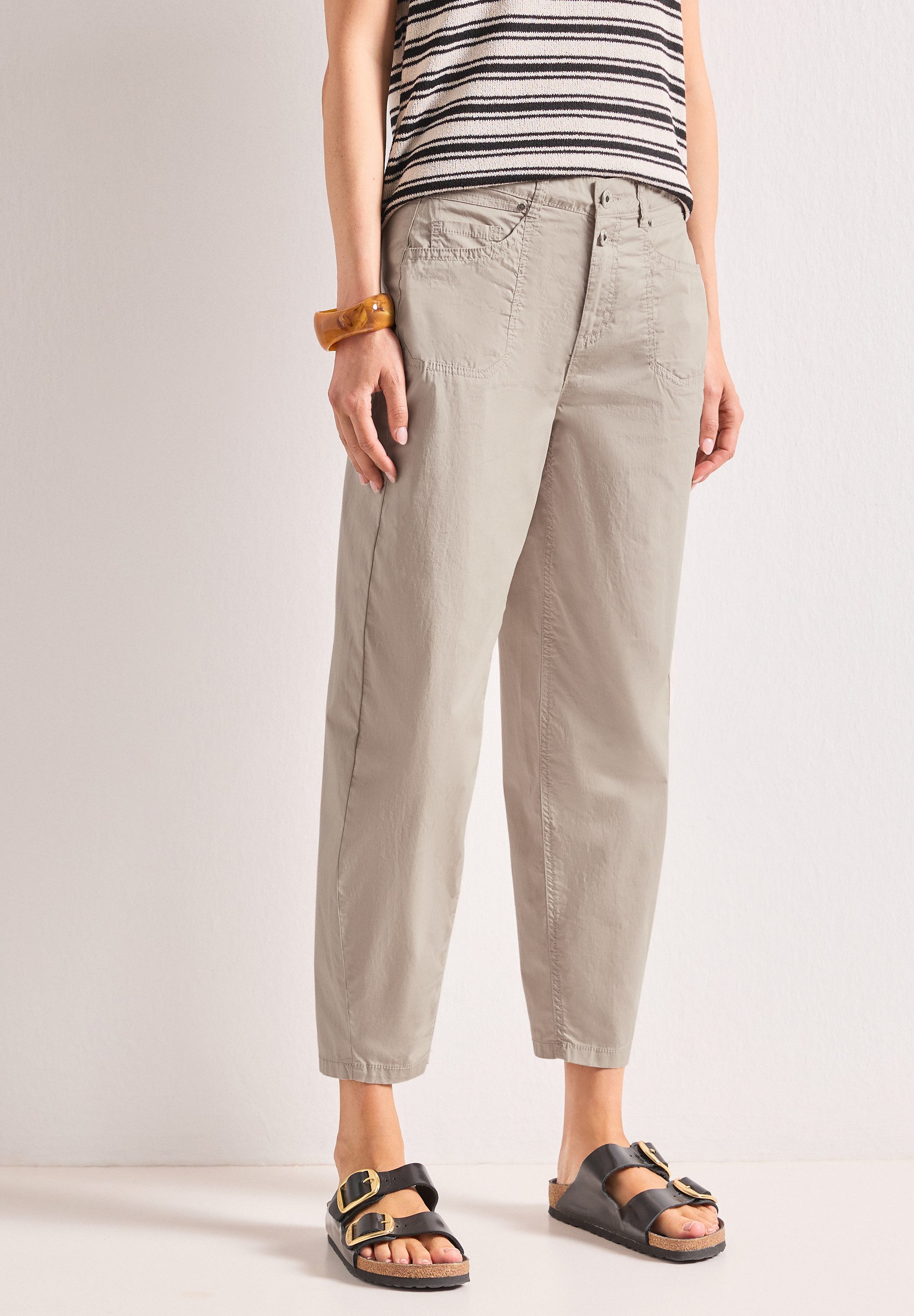 STREET ONE Stoffhose High Waist