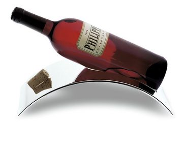 Philippi Design Weinflaschenhalter STAND Weinflaschenhalter Weinliege Edelstahl Hochglanz, hochglanzpoliert