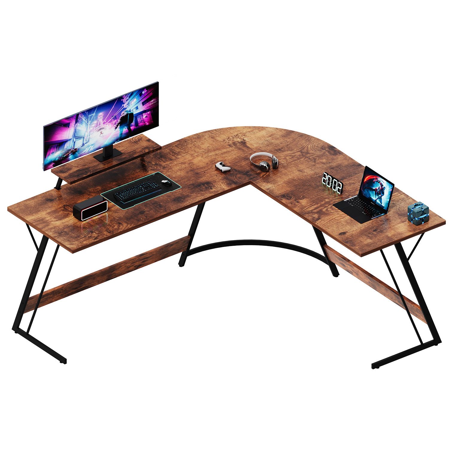 GUNJI Eckschreibtisch L-Form Spedition Schreibtisch Computer günstig online kaufen