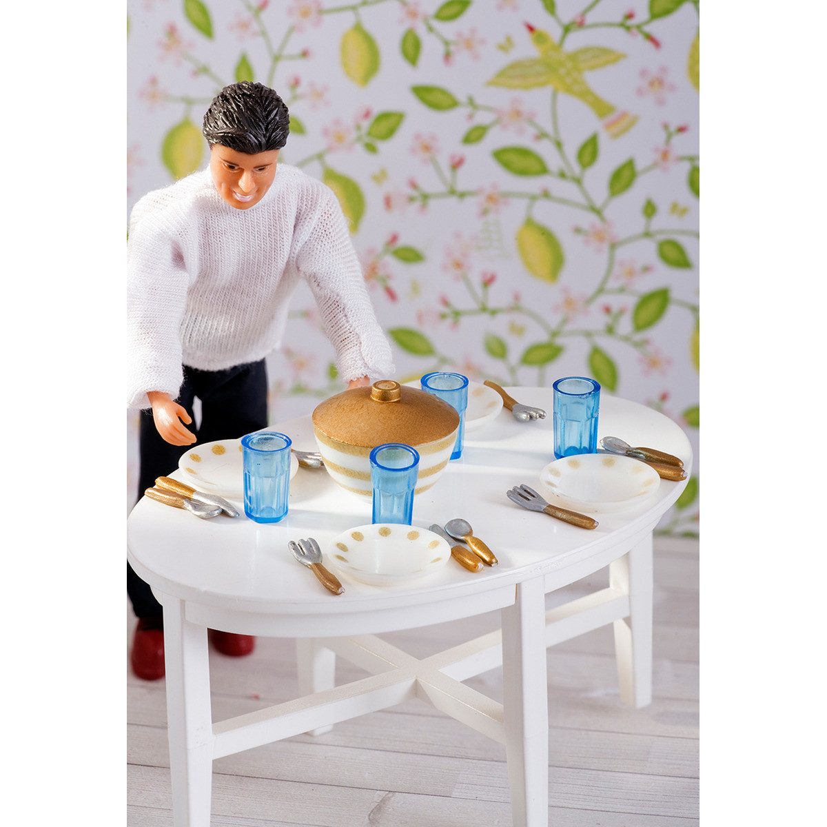 Lundby Puppenhausmöbel Tafelservice Mädchen