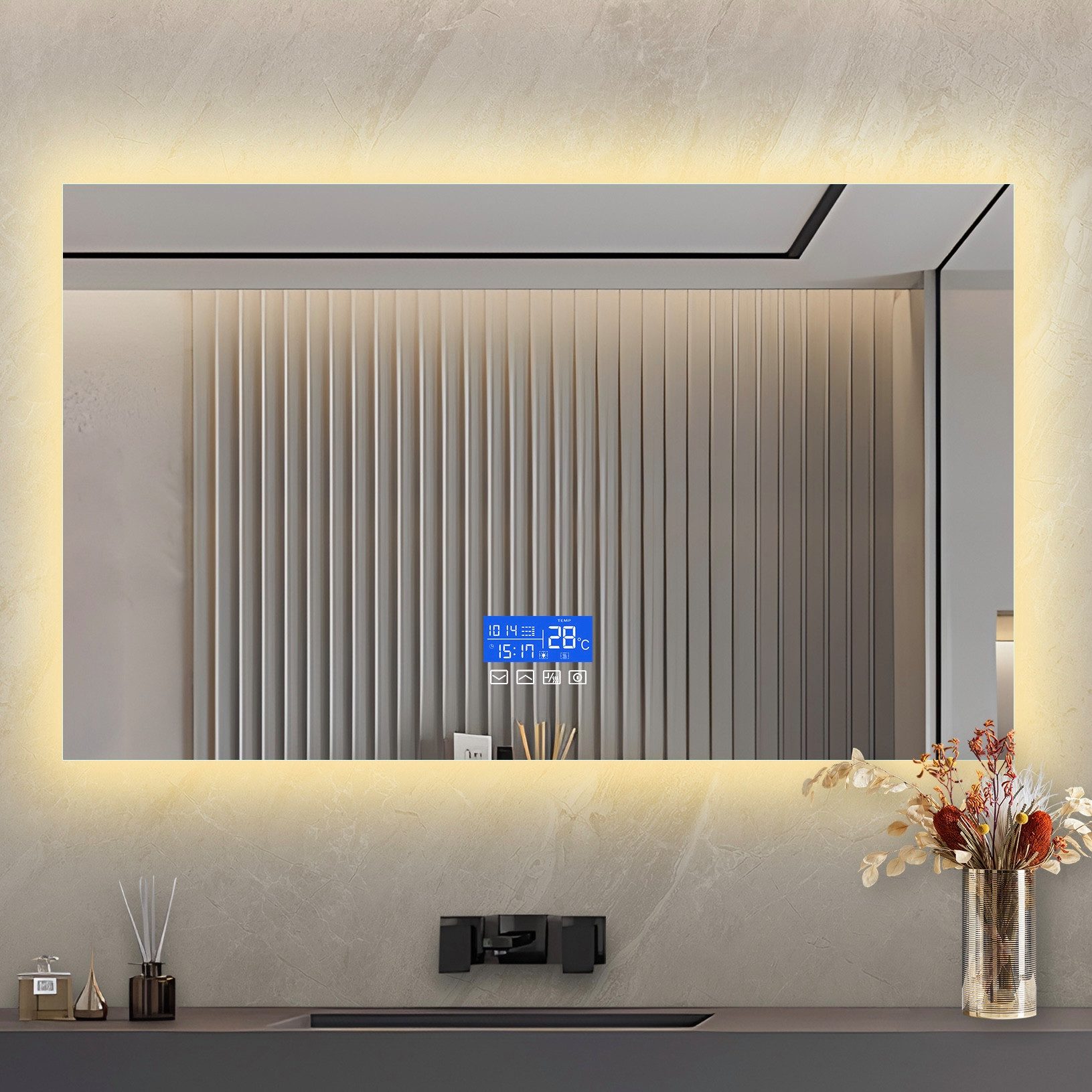 Gdood Badspiegel Badezimmerspiegel mit LED Beleuchtung günstig online kaufen