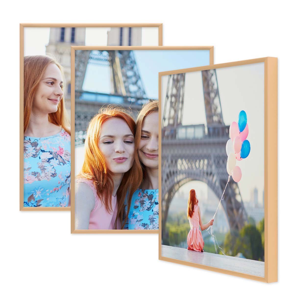 PHOTOLINI Bilderrahmen 3er Set Aluminium Modern günstig online kaufen