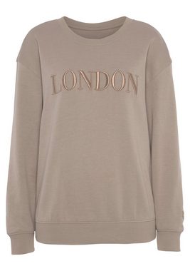 Vivance Sweatshirt -Loungeshirt mit London Stickerei, Loungeanzug, Loungewear