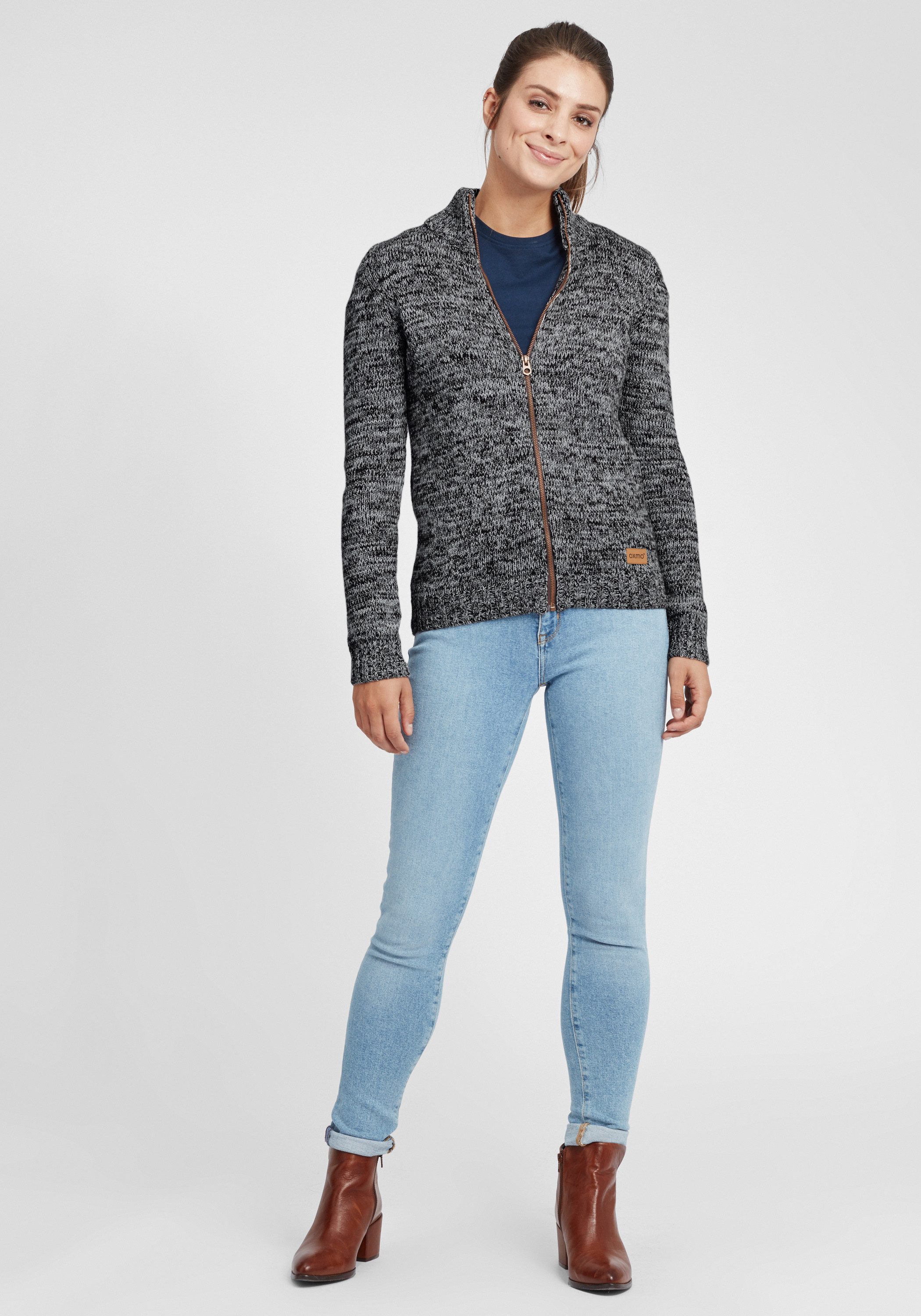 OXMO Strickjacke OXPhenix Cardigan mit Stehkragen günstig online kaufen