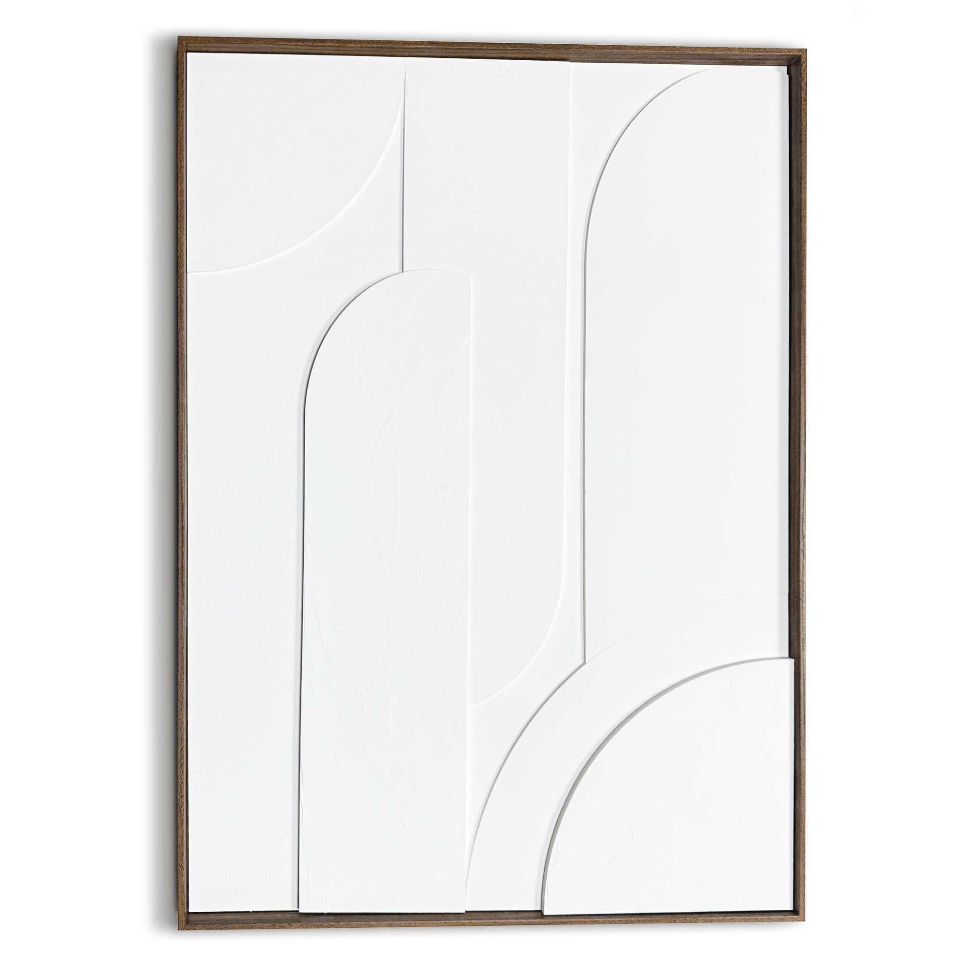 Reinders! Wandbild Layered Geometrics, Wohnzimmer - Weiß - MDF - Abstrakt - 50x70 cm