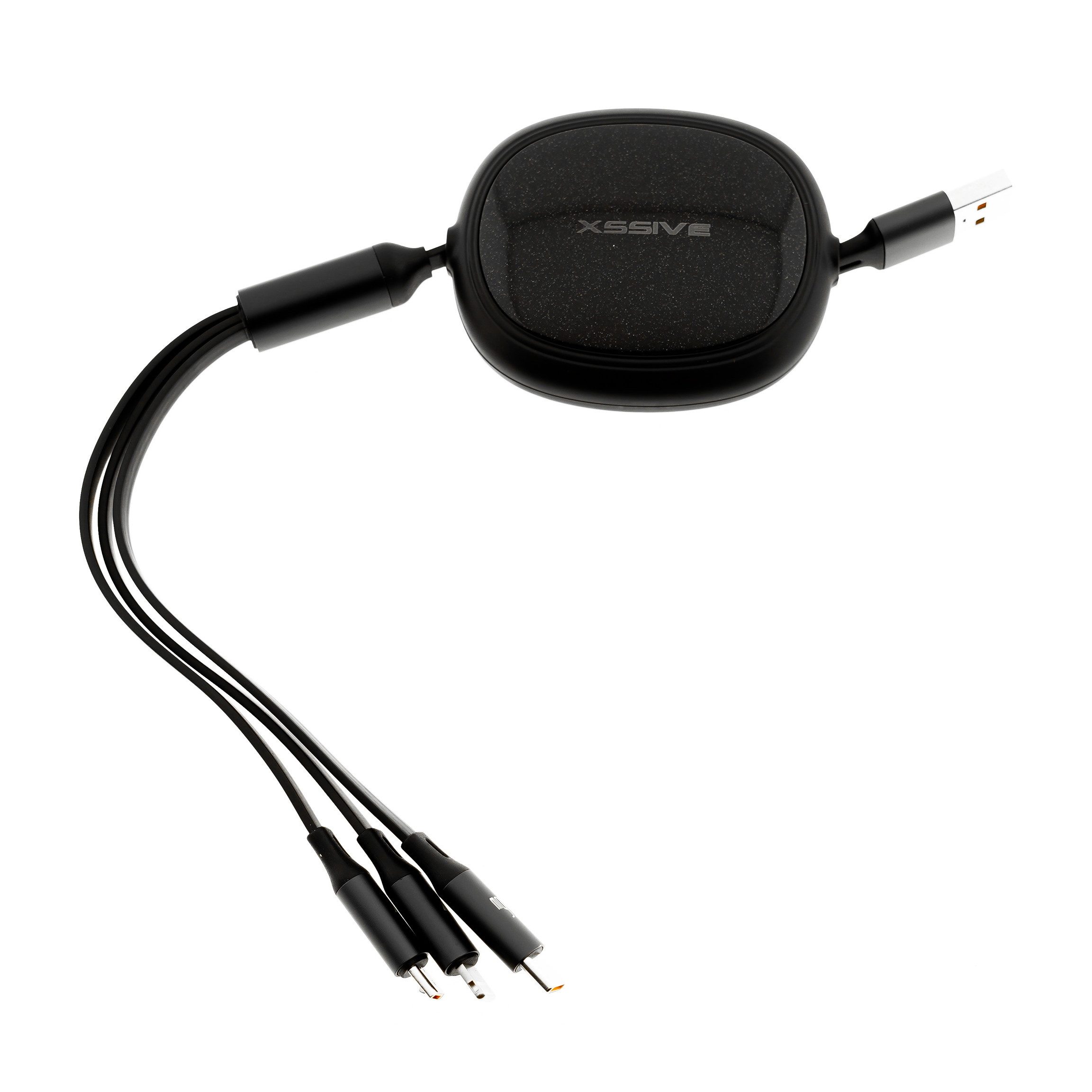 COFI 1453 66 W 3-in-1-Schnellladegerät mit ausziehbarem Kabel vollem Anschluss USB-Ladegerät