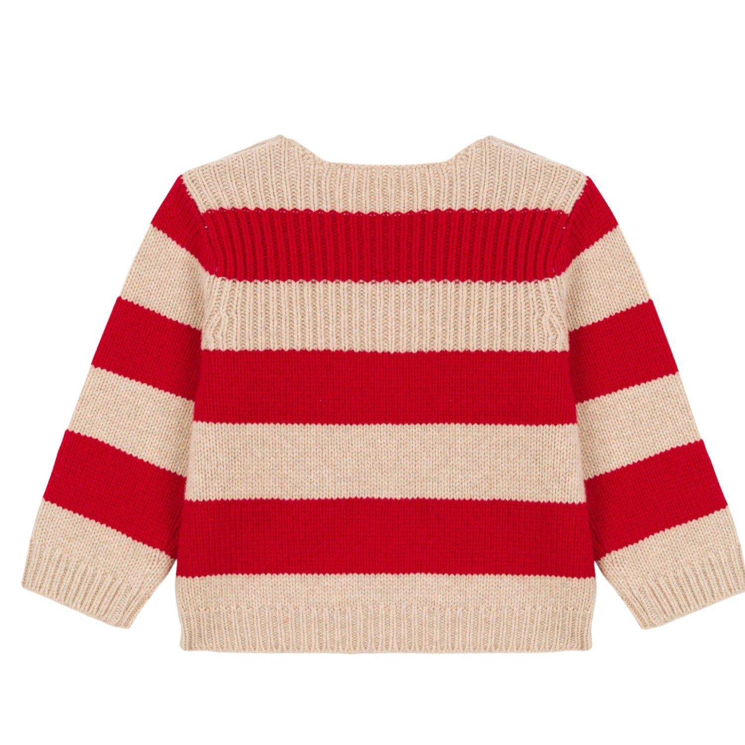 Petit Bateau Strickpullover Petit Bateau Baby Pullover Strickpullover Streifen rot beige