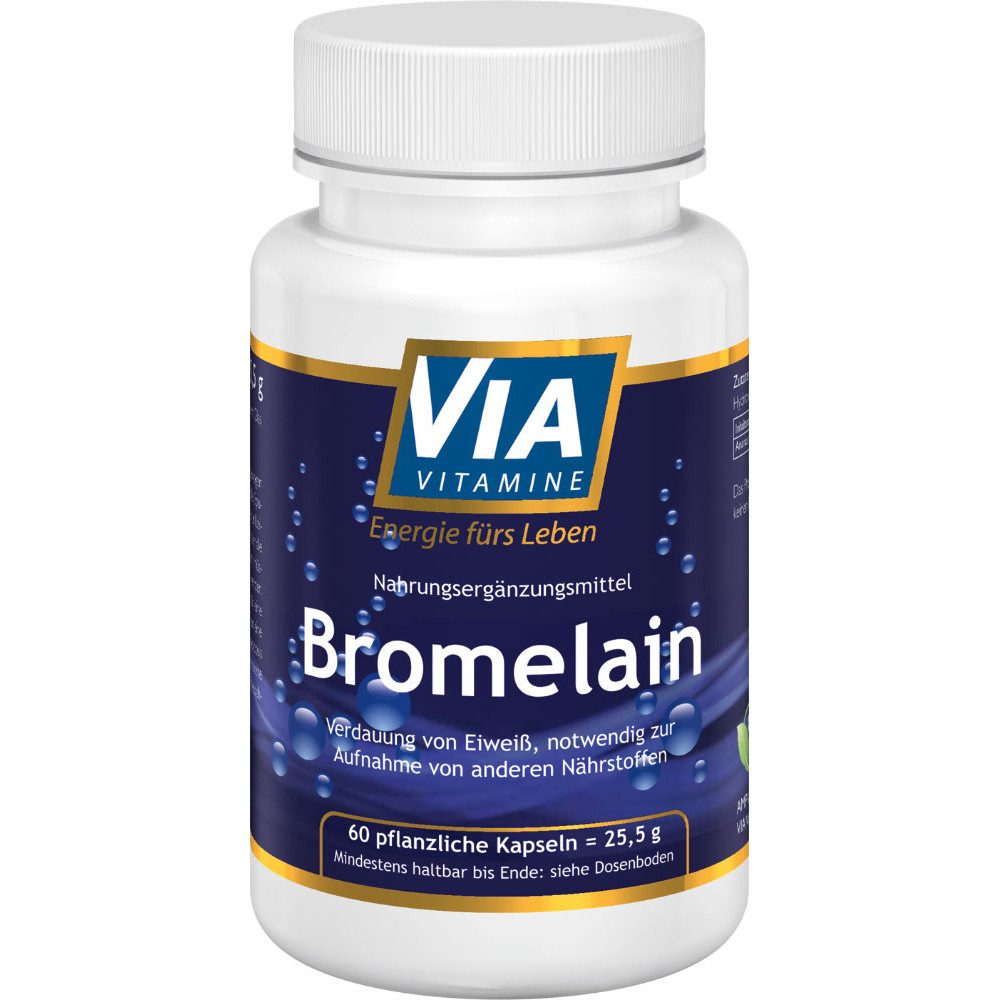 Via Vitamine Bromelain 250mg 60 Kapseln Kapsel, 60 St., 25,5 g