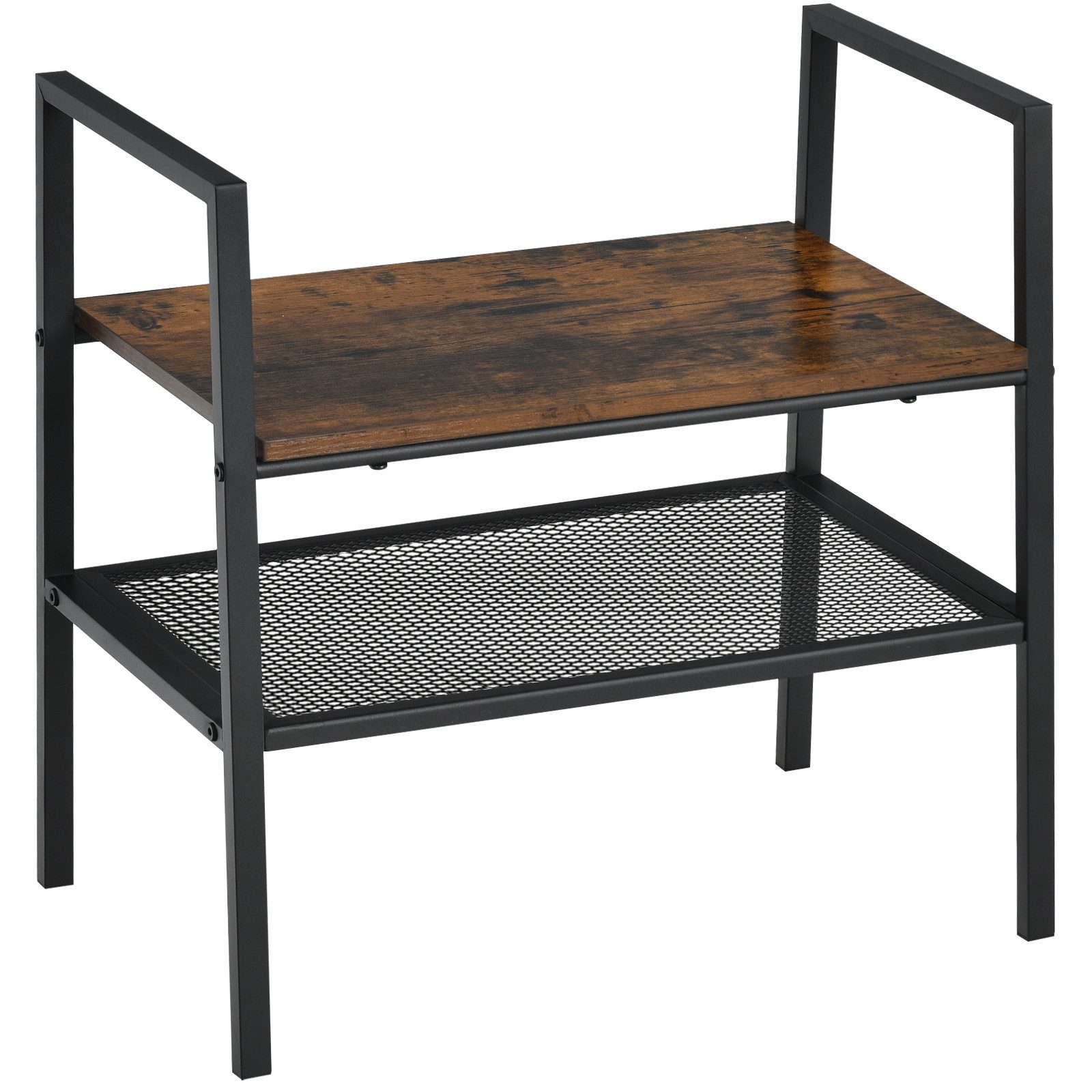 COSTWAY Schuhregal Lagerregal, 1-tlg., 2-Stöckig, Stapelbar, Metall günstig online kaufen