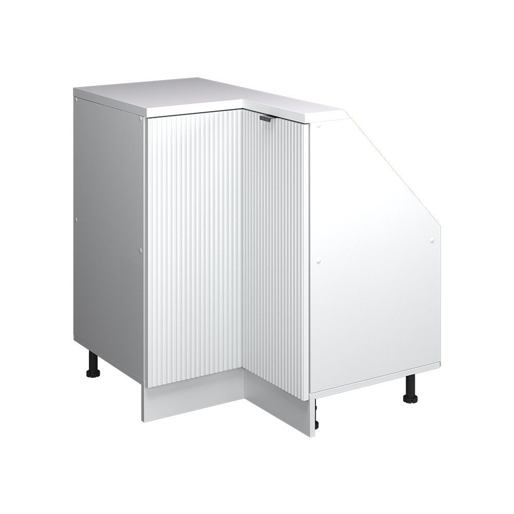 Vicco Kommode Rion, Weiß Riffel/Weiß, 75.6 x 81.6 cm mit 1 Tür (1 St)