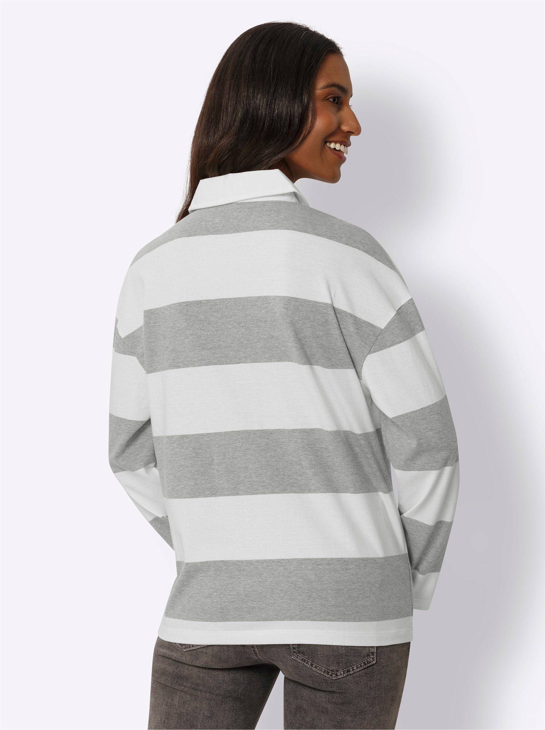 heine T-Shirt Poloshirt Langarm