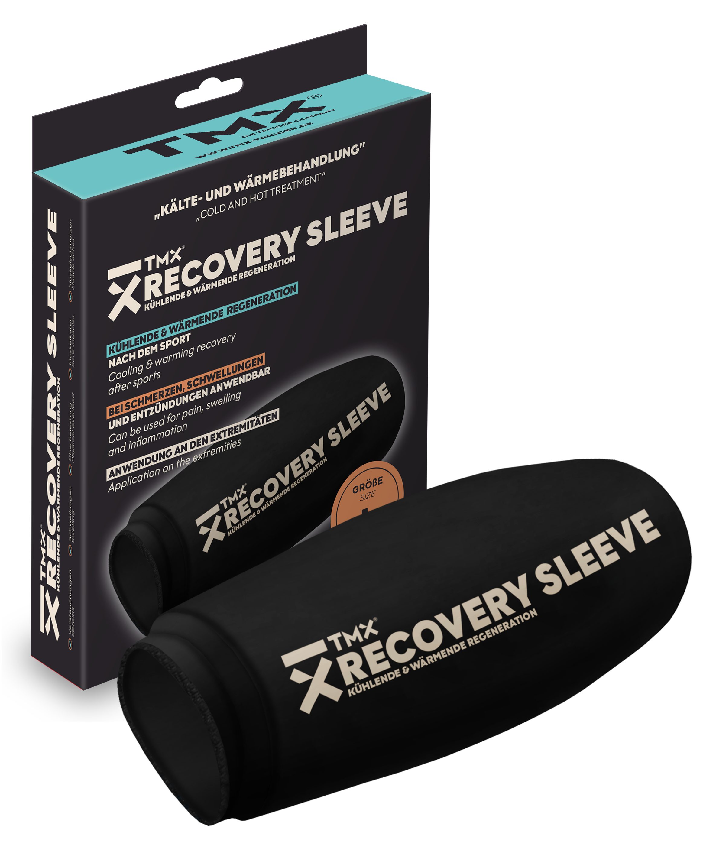 TMX Kalt-Warm-Kompresse Recovery Sleeve, Wärme- und Kühlbandage für schnelle Regeneration, 1-tlg., Kälte- oder Wärmetherapie, ideal beim Sport oder bei Verletzungen