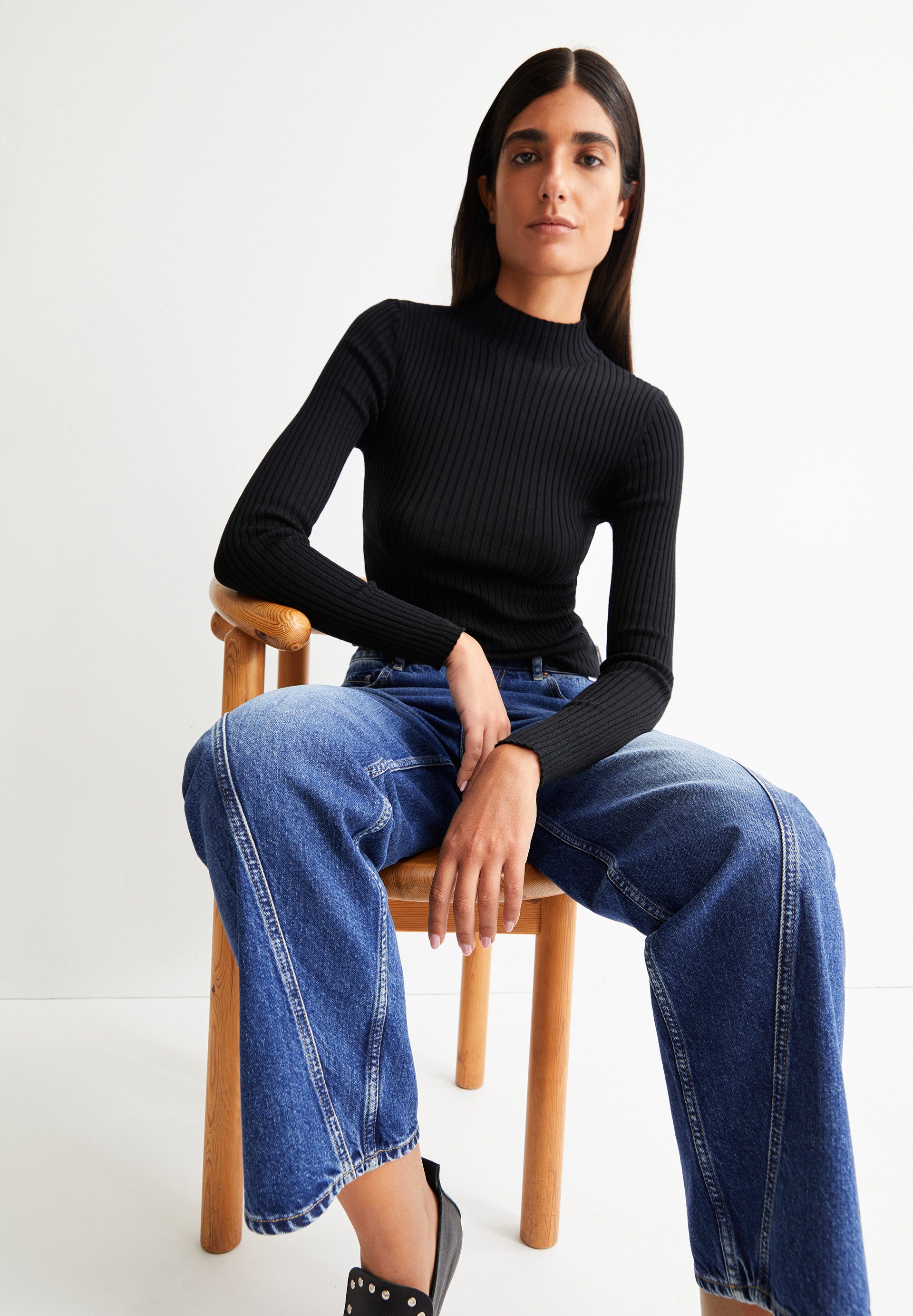 Armedangels Strickpullover ALAANIA Pullover Slim Fit aus Bio-Baumwolle Fitted