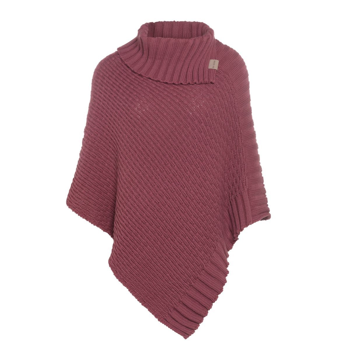 Knit Factory Strickponcho Nicky Ponchos One Size Glatt Rot (1-tlg) modern Strickware Strickartikel Poncho