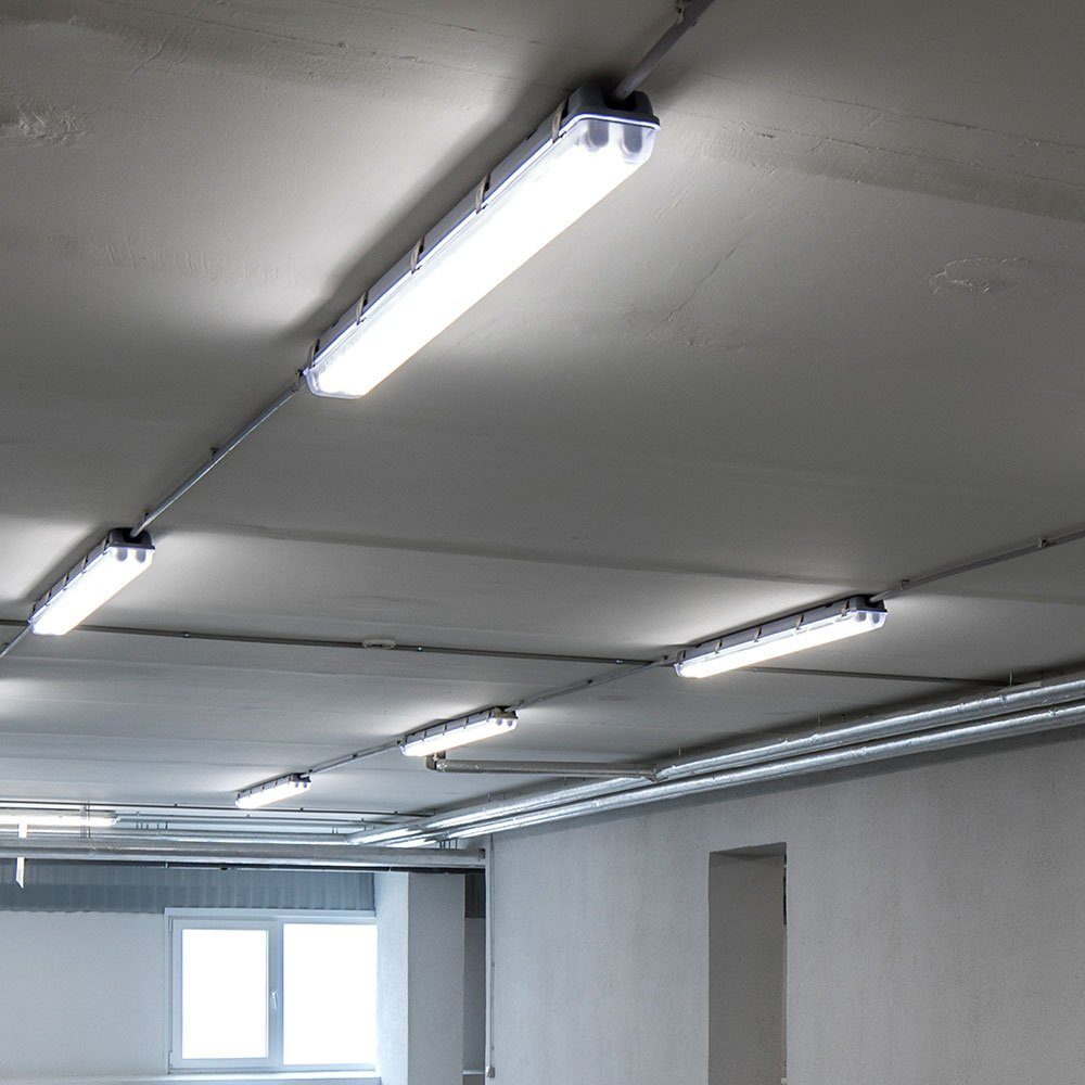 V-TAC LED Deckenleuchte, LED-Leuchtmittel fest verbaut, Neutralweiß, LED Deckenleuchte Feuchtraum Feuchtraumwannenleuchte LED Garagenlampe