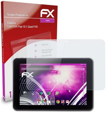 atFoliX Schutzfolie Panzerglasfolie für CAPTIVA Pad 10.1 Quad FHD, Ultradünn und superhart