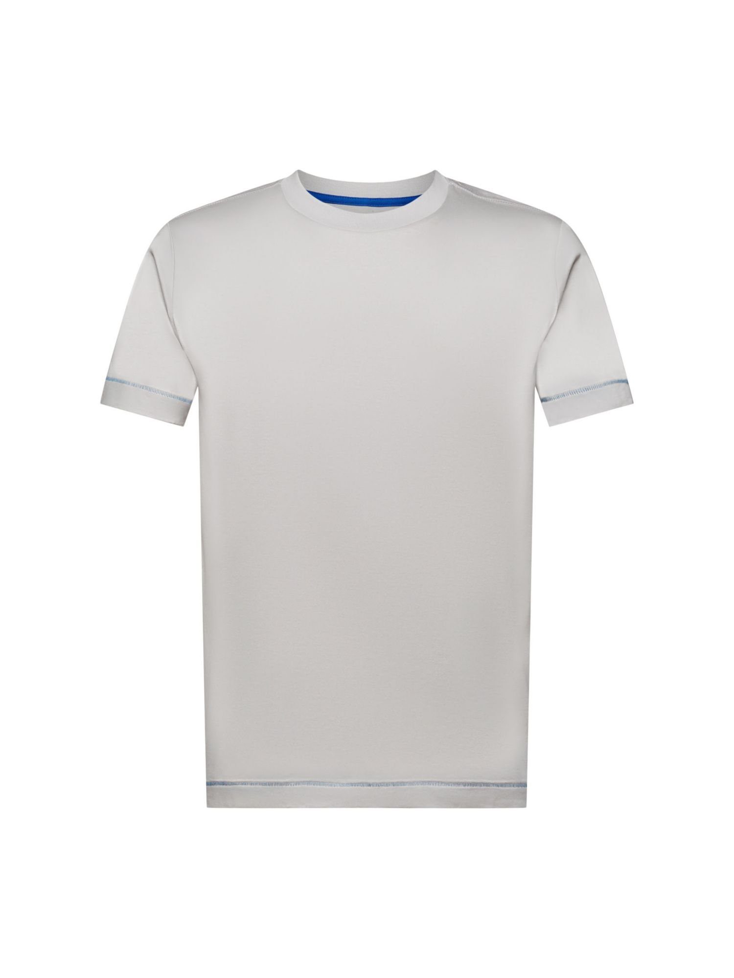 Esprit Collection T-Shirt Rundhals-T-Shirt aus Jersey, LIGHT GREY Baumwolle 100 % (1-tlg)