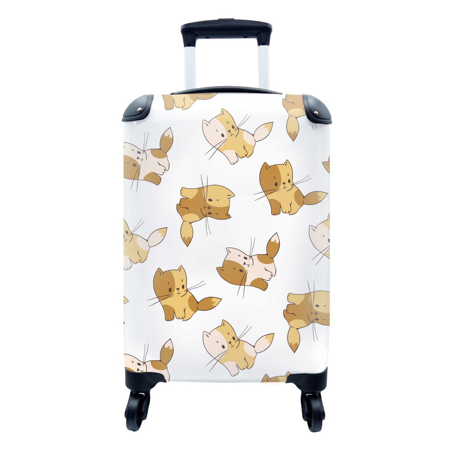 Reisekoffer 4 - Kind, - MuchoWow - Kinder Muster Handgepäck Trolley, rollen, für mit Reisetasche Ferien, Mädchen Handgepäckkoffer Kätzchen Jungen - - Rollen, - Katze