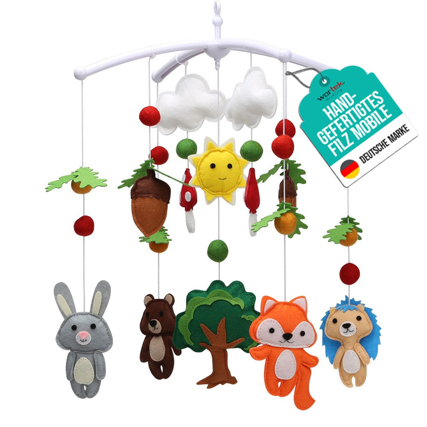 Babymöbel-Set Baby Mobile Windspiel zum Aufhängen Waldtiere