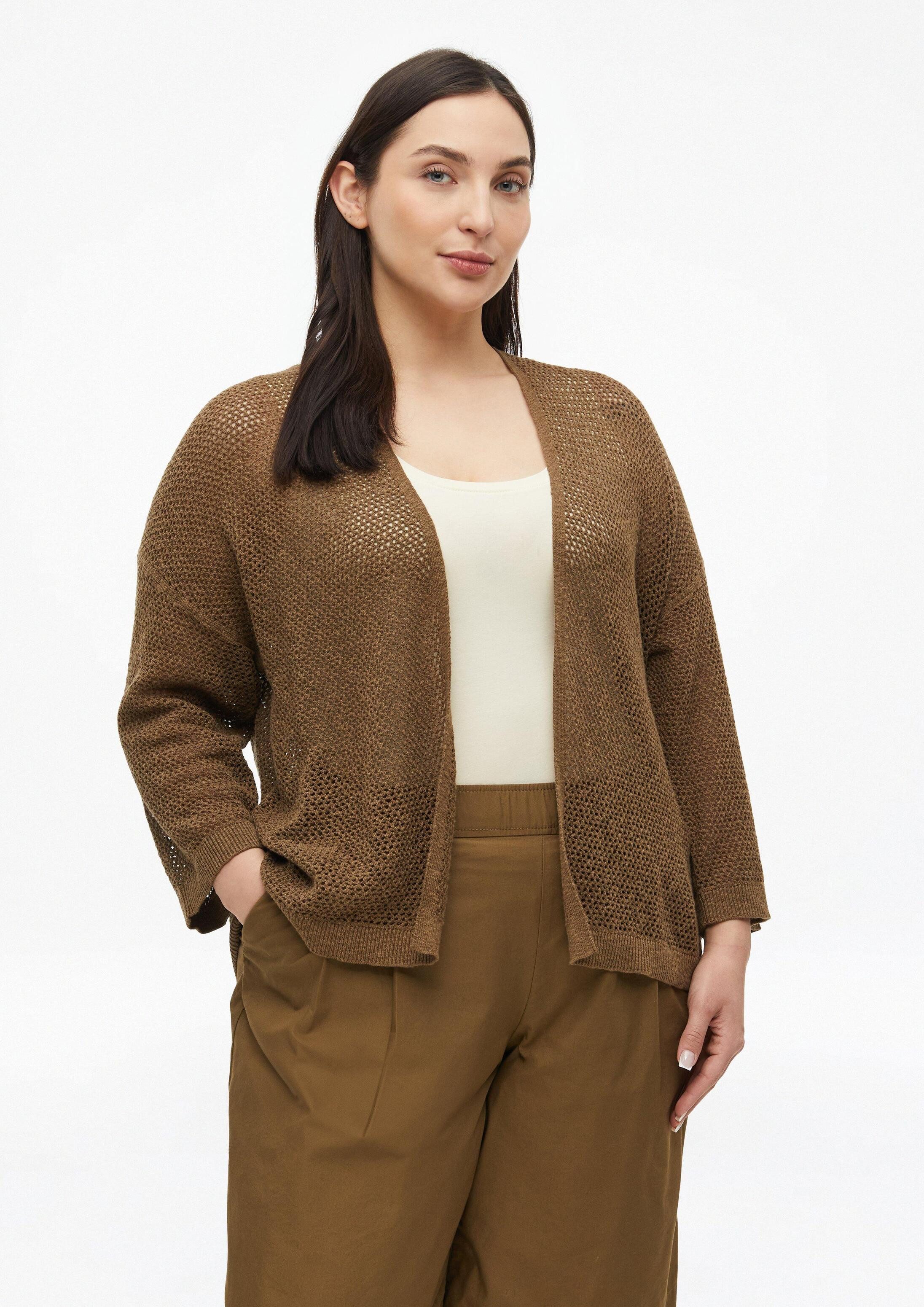s.Oliver Cardigan Strickjacke Ajour-Strickjacke mit 3/4-Arm