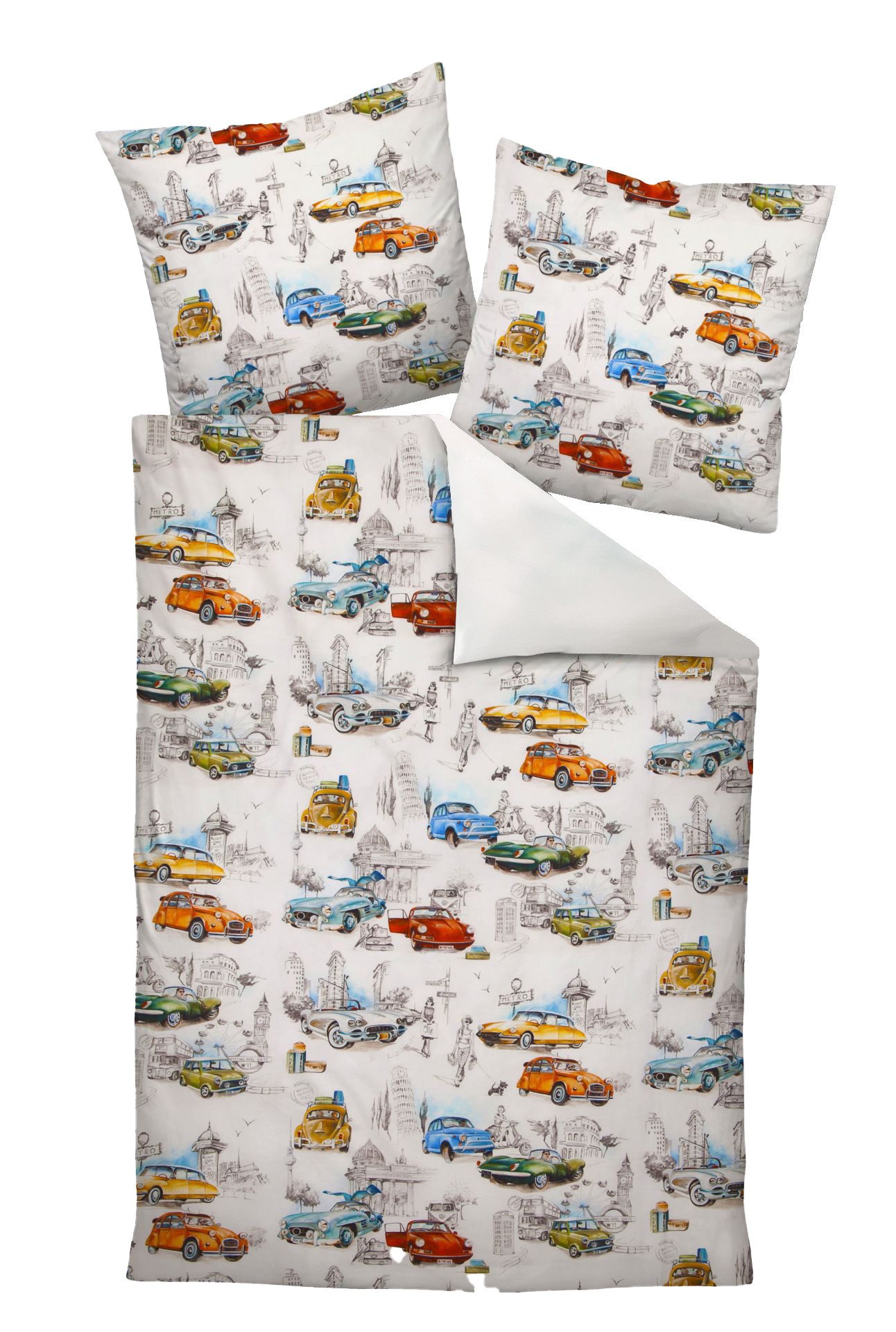 Janine Bettwäsche Mako-Baumwolle, Mako-Satin, 2 teilig, Oldtimer günstig online kaufen