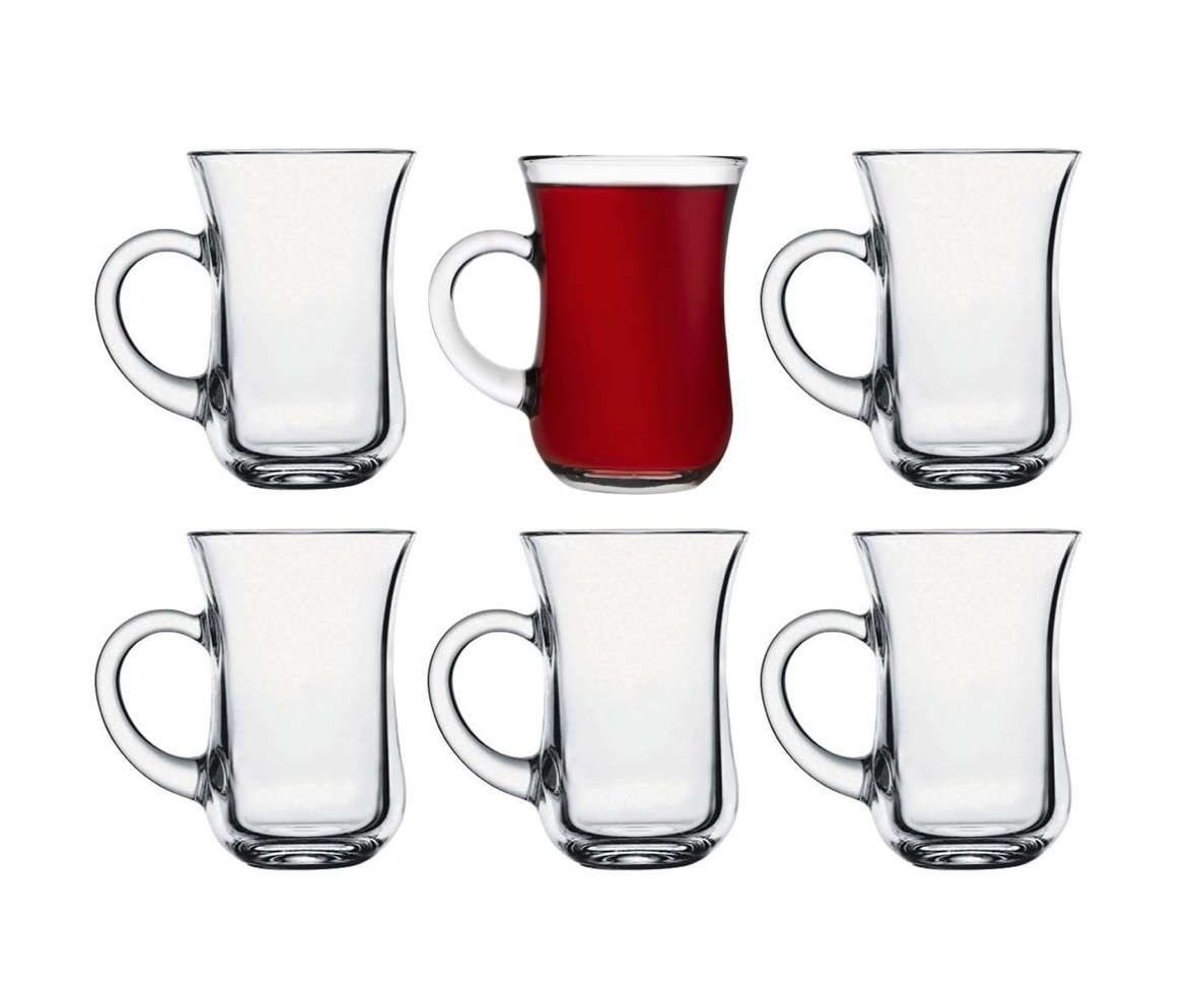 Teeglas Keyif Teegläser mit Henkel 6er 140cc