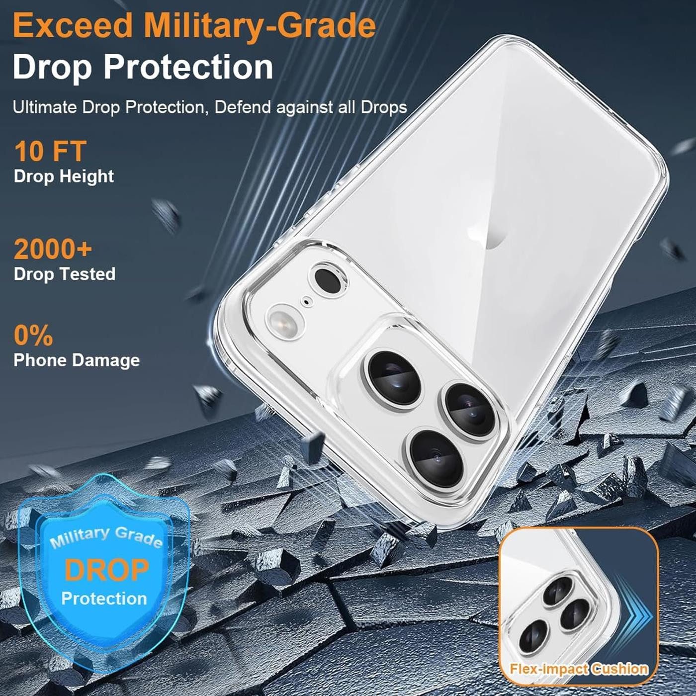 CoolGadget Handyhülle Transparent Ultra Slim Case für Apple iPhone 17 Pro Max 6,9 Zoll, Silikon Hülle Dünne Schutzhülle für iPhone 17 Pro Max Hülle – Bild 5 von 5